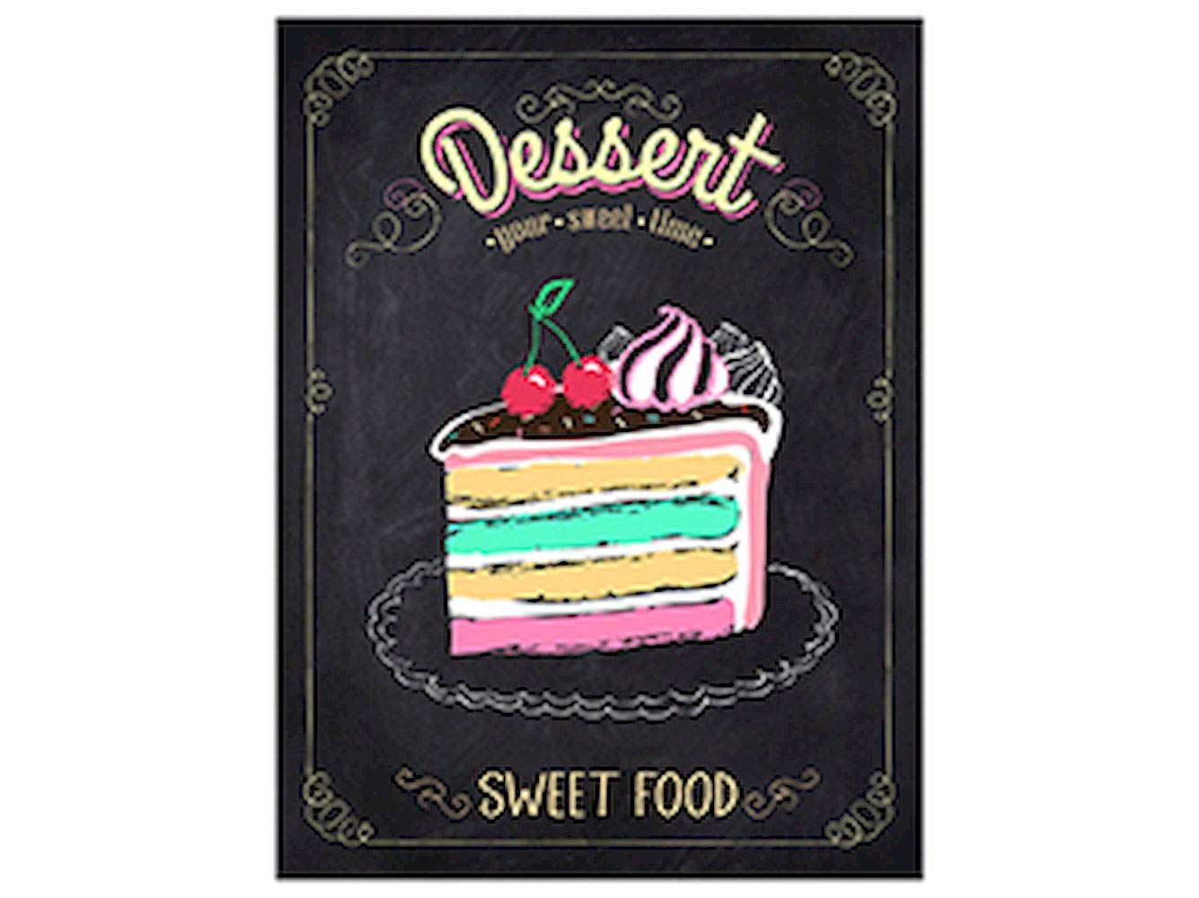 Rustic Wooden Dessert Sign - Handmade Home Decor for Kitchen, Bakery & Coffee Shop - Perfect for Farmhouse, Wedding & Party Decorations