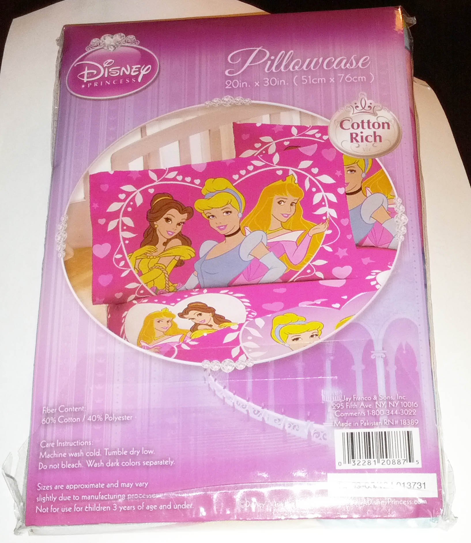 Disney Princesses Pillowcase - Brand New Sealed 20