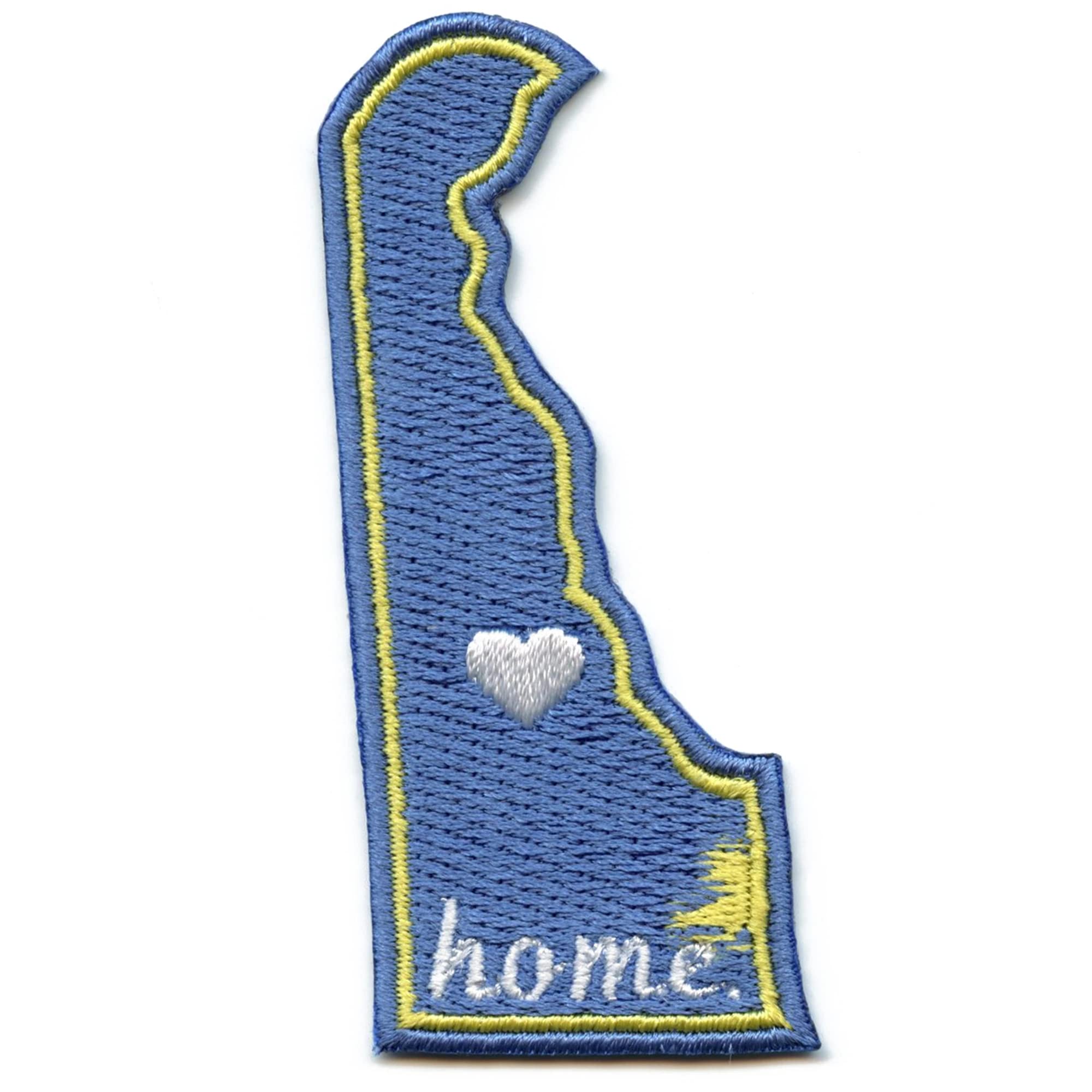 Delaware State Embroidered Iron On Patch - DIY Sew or Iron On Applique for Jackets, Hats, Bags - Perfect for Customizing Denim, Backpacks & Gifts