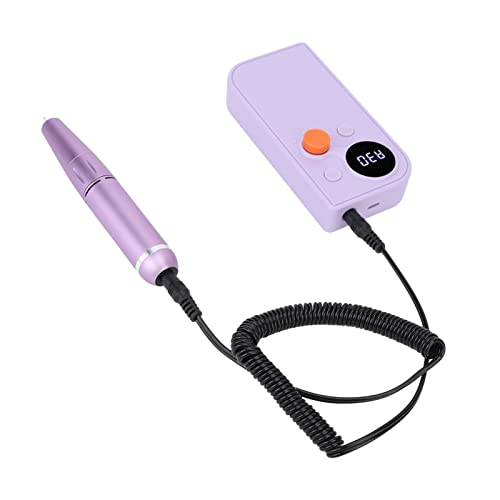 Professional Electric Nail Drill Kit - 30000 RPM Portable Manicure Pedicure Machine with Strong Compatibility for Home & Salon Use | Perfect for Nail Art, Acrylics & Gel Extensions | Beauty School Essential (Purple)