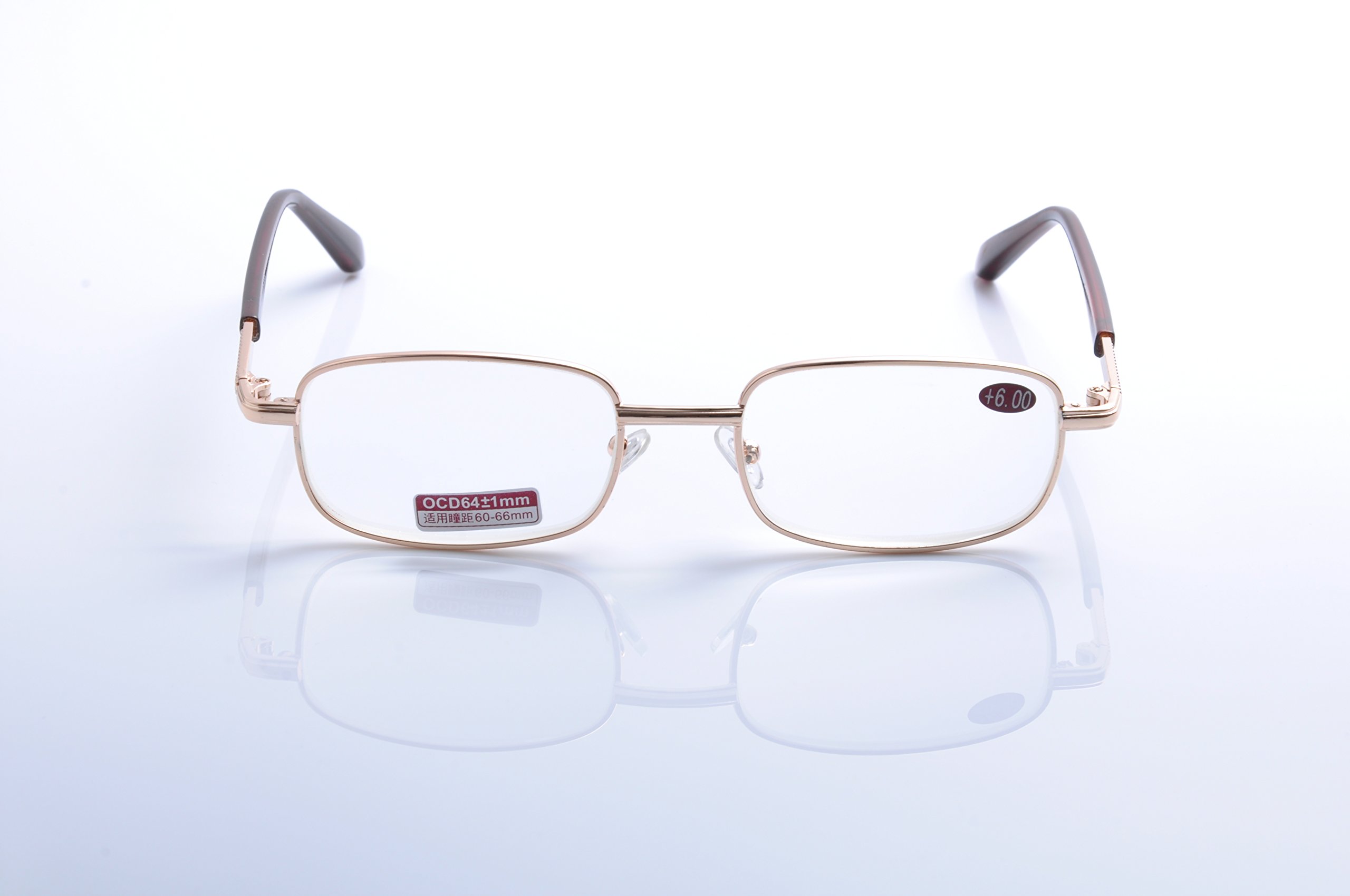 Premium Metal Full Rim Reading Glasses for Men & Women - Lightweight & Durable Eyewear for Reading, Computer Use & Daily Activities