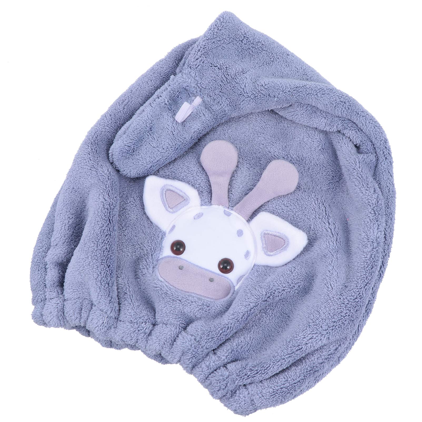 Beaupretty Microfiber Hair Towel Wrap - Super Absorbent Quick Dry Hair Turban for Women & Girls, Soft Hair Drying Cap for Shower, Bath & Salon Use (Grey)