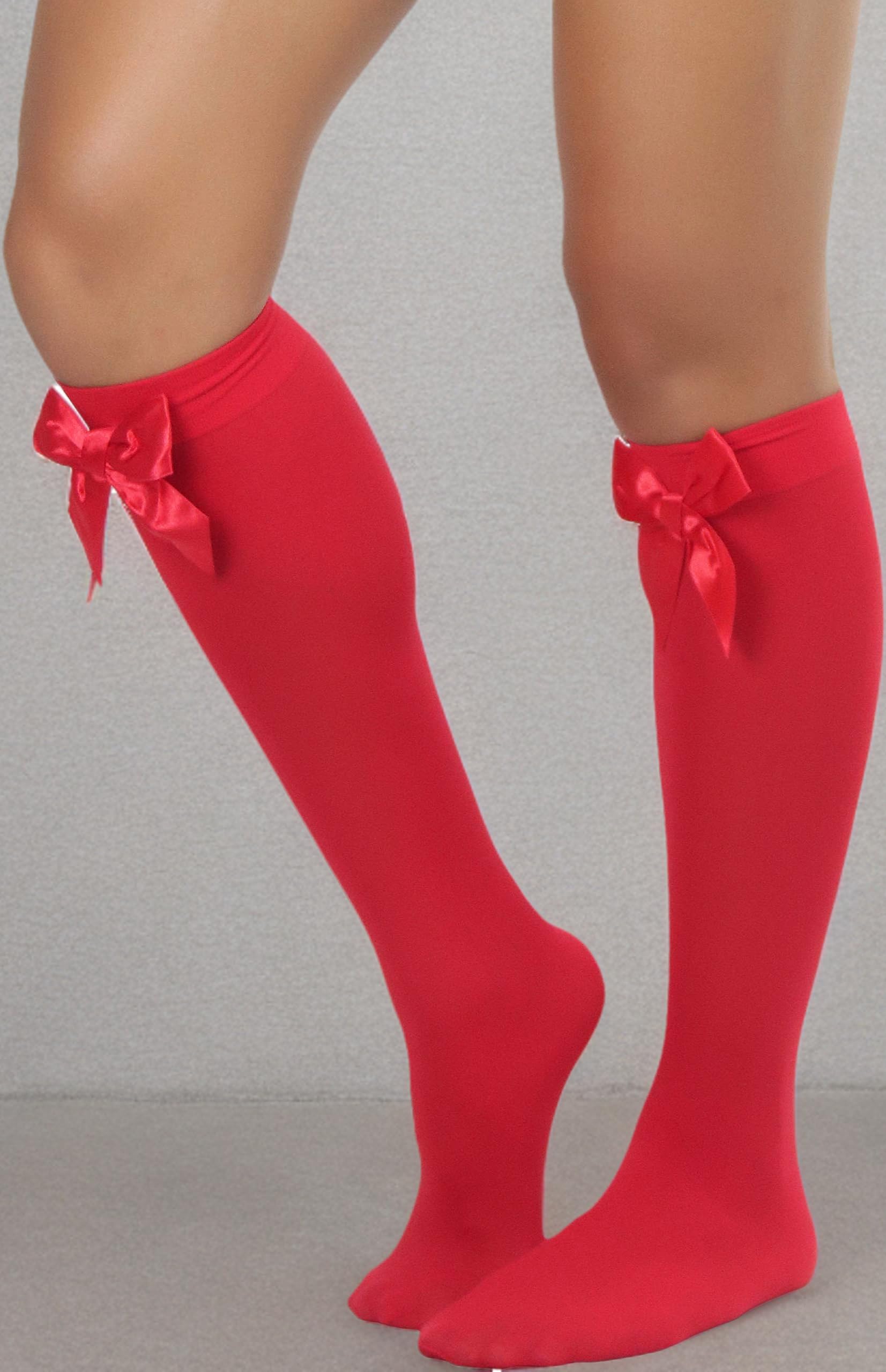 ToBeInStyle Women's Fashion Opaque Nylon Knee High Socks - Warm Winter Socks for Women, Non-Slip Comfortable Crew Socks - Perfect for Boots, Office, Casual Wear & Cold Weather Outfits