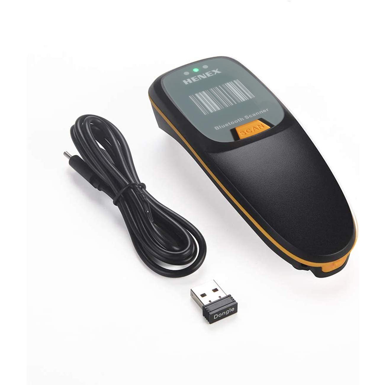 Mini Bluetooth Barcode Scanner - Wireless 2.4G Portable 3-in-1 Barcode Reader for 1D & 2D QR Codes with Offline Storage & Upload Function (Black) - Ideal for Retail, Warehouse, Inventory Management & Mobile POS Systems