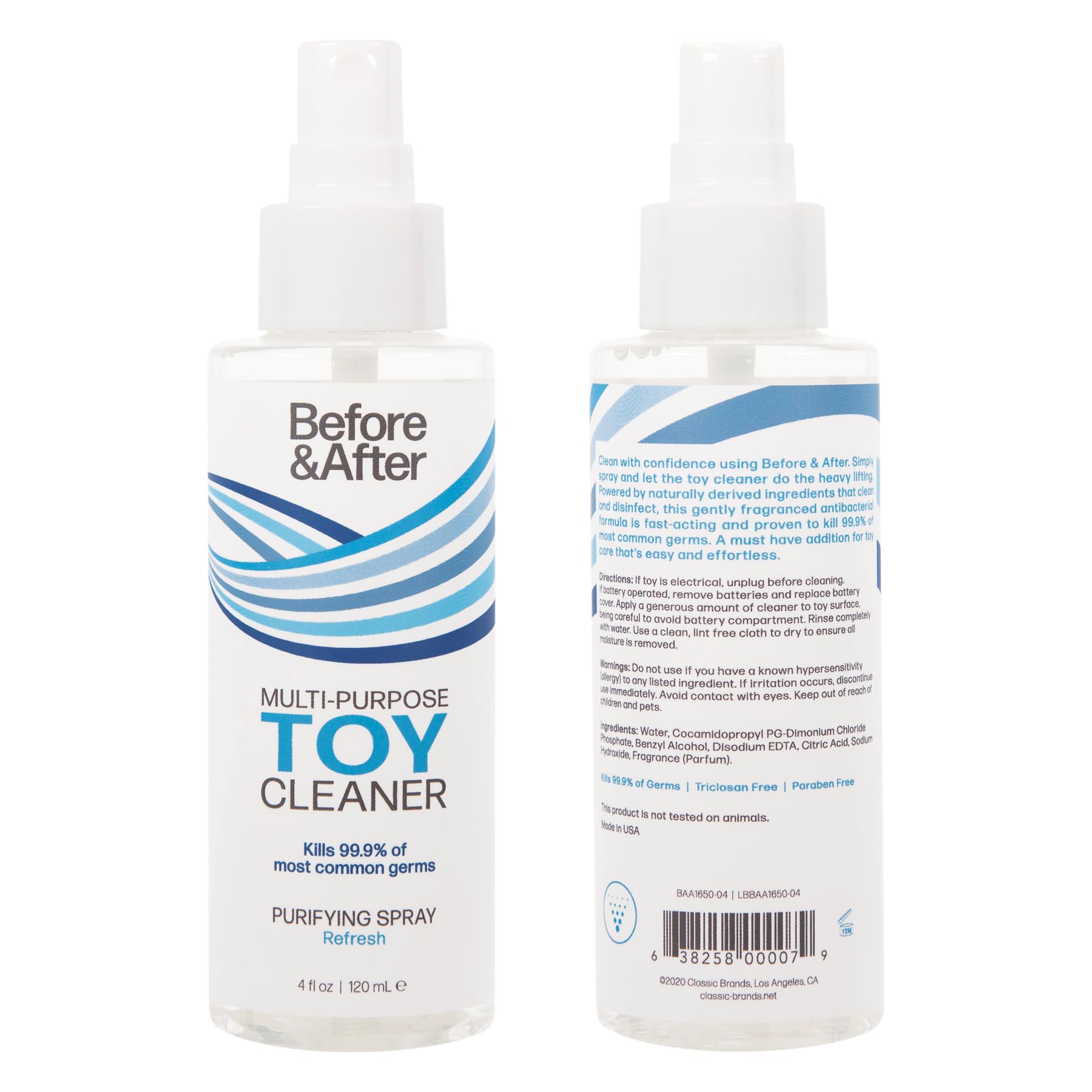 Before & After Multipurpose Adult Toy Cleaner Kit - Safe & Effective Intimate Product Cleaner for Silicone, Rubber & Plastic Toys | Perfect for Discreet Cleaning Before & After Use