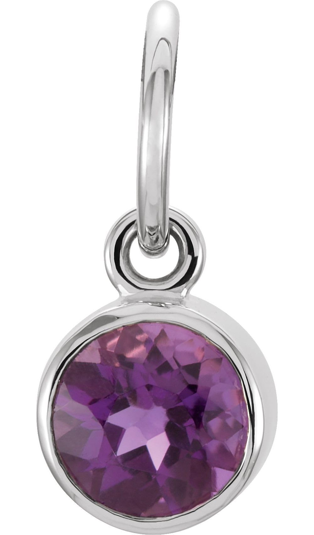 925 Sterling Silver Amethyst Birthstone Charm Pendant for Necklace - Perfect Gift for February Birthdays, Valentine's Day & Special Occasions