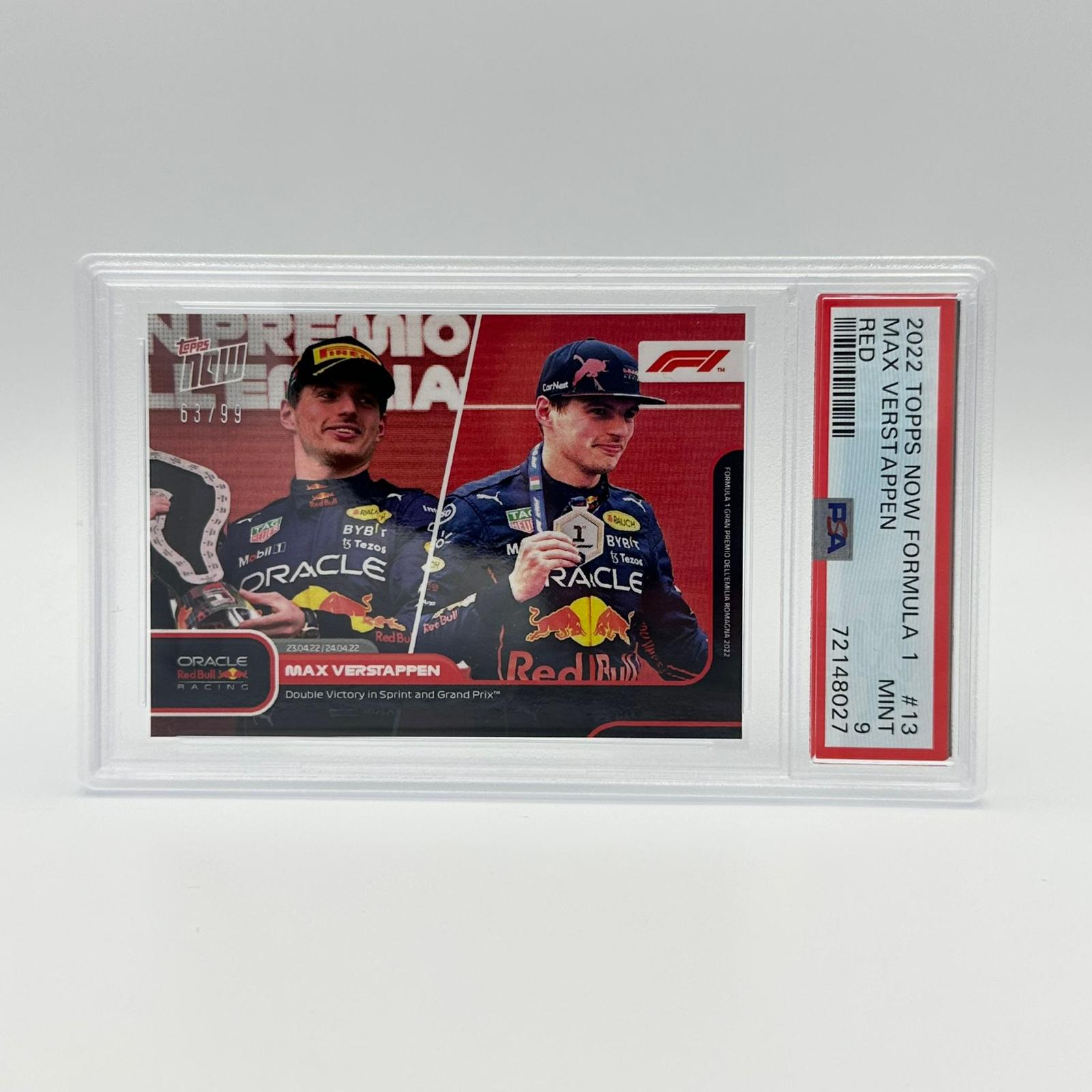 PSA 9 Graded 63/99 Double Victory in Sprint and Grand Prix #13 - Rare Sports Trading Card for Collectors and Enthusiasts