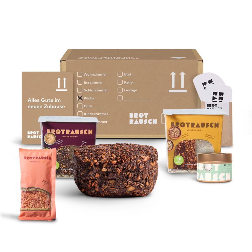 Premium Housewarming Gift Set - Bread & Salt in Moving Box with Baking Accessories, Bread Baking Mix & Tin - Perfect for New Home, Apartment Warming & Housewarming Parties