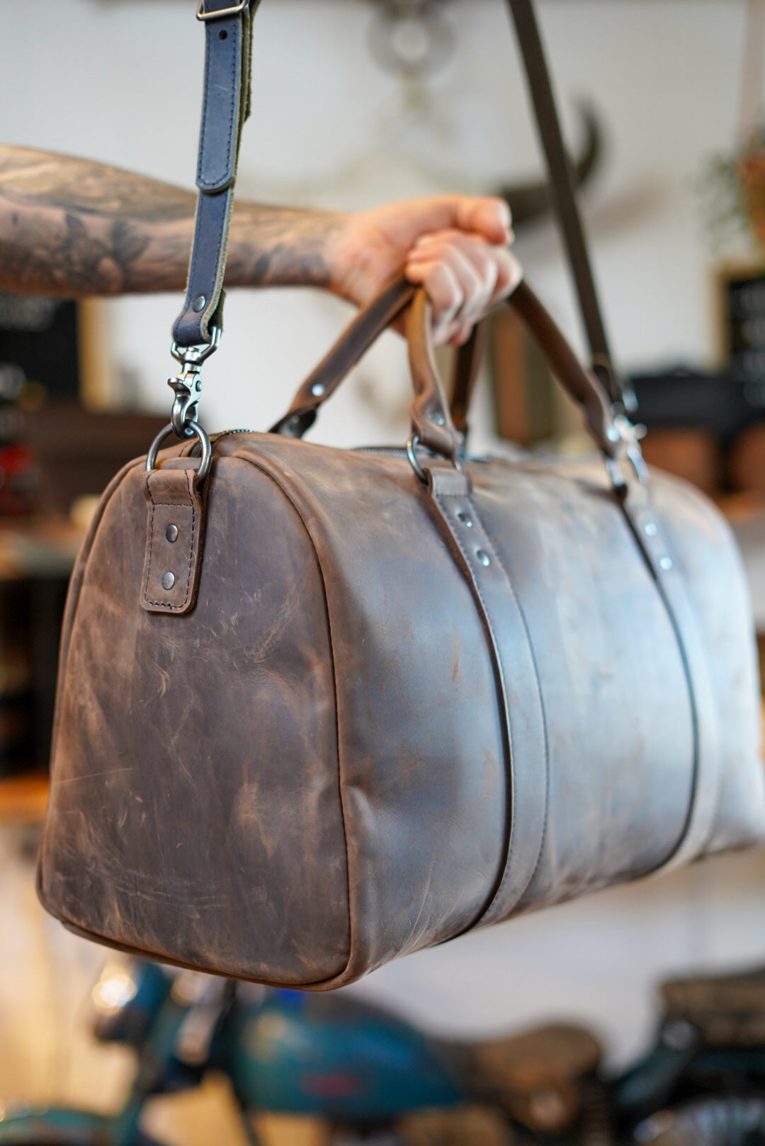 Premium Overnight Duffle Bag in Gaucho Brown - Perfect for Travel, Gym & Weekend Getaways | Durable & Stylish Carry-On Luggage