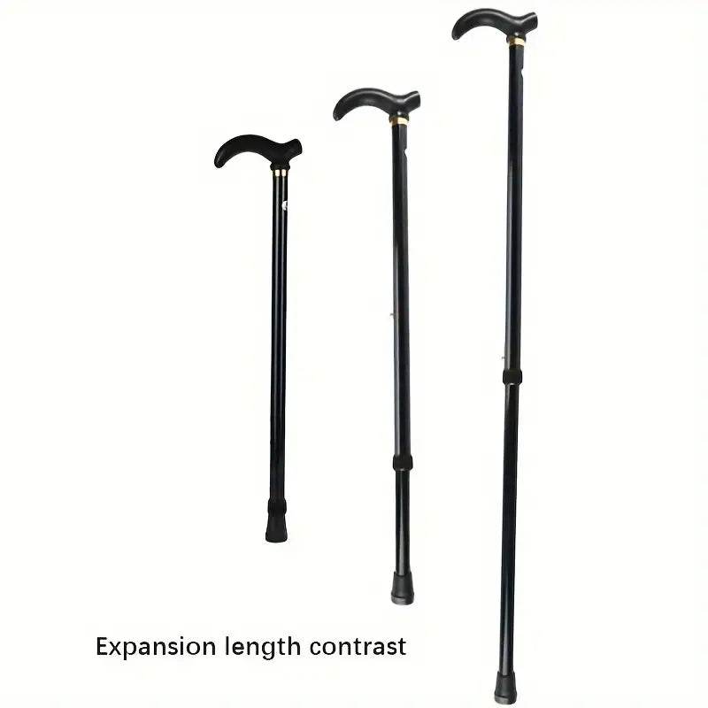 Adjustable Aluminum Alloy Telescopic Walking Stick - Lightweight Folding Cane for Hiking, Travel & Elderly Support - Perfect for Outdoor Adventures & Daily Mobility Assistance