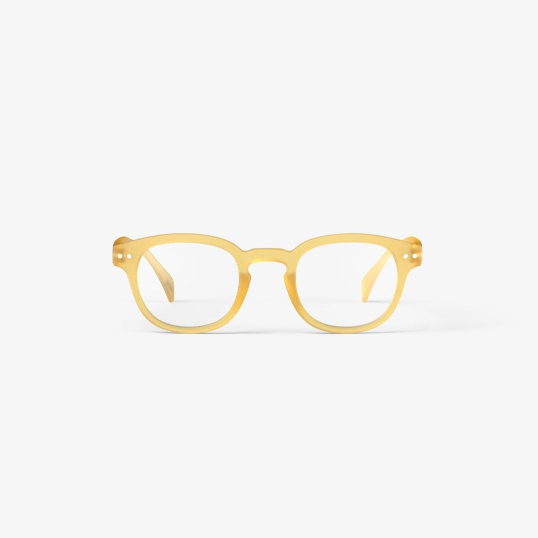#C Reading Glasses (Yellow Honey) - Blue Light Blocking Computer Glasses for Women & Men - Anti-Eye Strain for Reading, Working & Gaming - Fashionable & Comfortable Eyewear Accessories