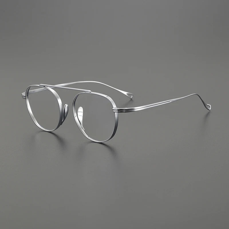 Stylish Unisex Black Titanium Square Frame Eyeglasses - Lightweight & Durable for Work, Reading & Fashion | Model 49503