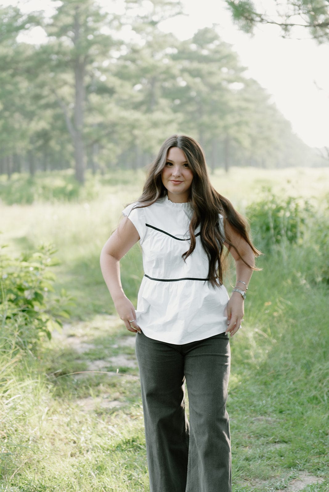 Elegant White Ruffle Sleeve Poplin Blouse for Women - Casual Office Wear & Summer Fashion Top