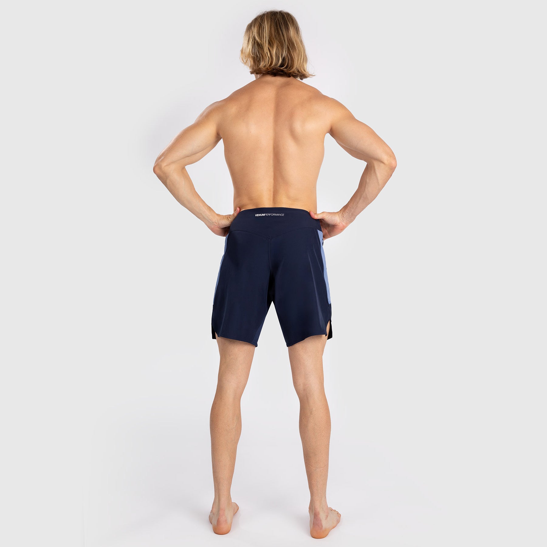 Venum Tempest Men's MMA Fight Shorts - Breathable & Lightweight Training Shorts for Boxing, Muay Thai, BJJ - Navy Blue/Blue - Perfect for Gym, Martial Arts & Combat Sports