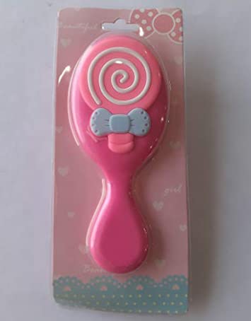 Colorful Candy Baby Hair Comb Brush - Soft Bristles for Kids & Toddlers, Pink - Perfect for Gentle Hair Styling, Detangling & Daily Grooming