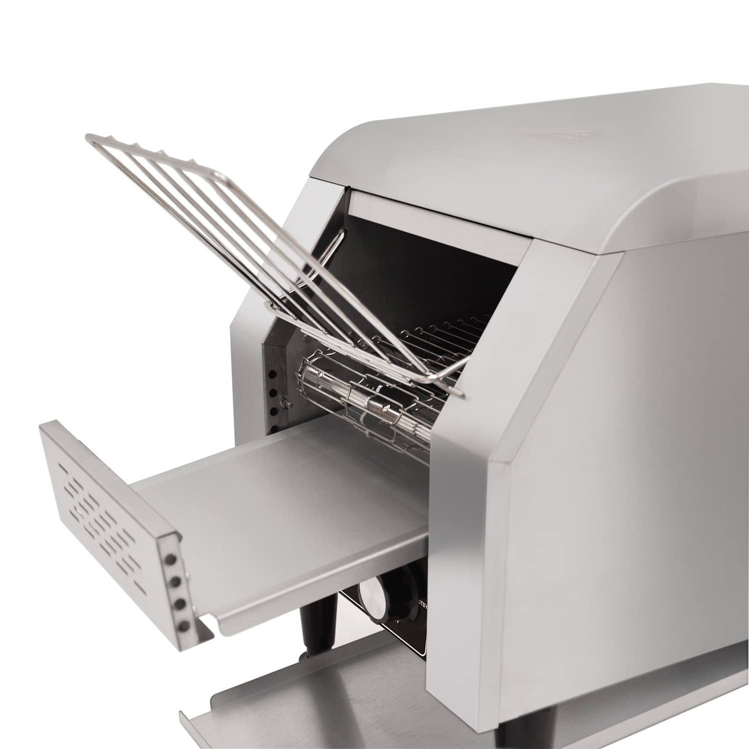 KWS CT-150 Commercial 1300W Electric Stainless Steel Conveyor Toaster - High Capacity Restaurant & Home Use - Perfect for Breakfast Cafes, Diners, and Family Kitchens