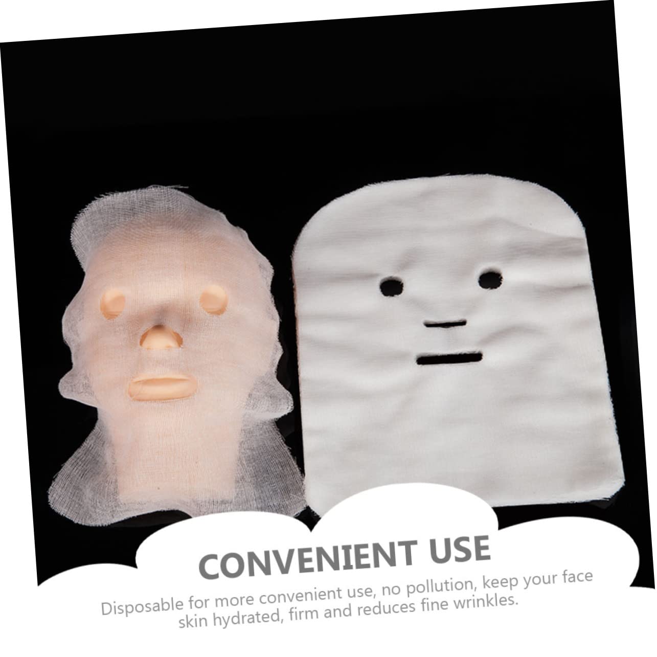 100pcs Non-Collagen Face Mask Scrubbers for Overnight Skin Care & Exfoliation