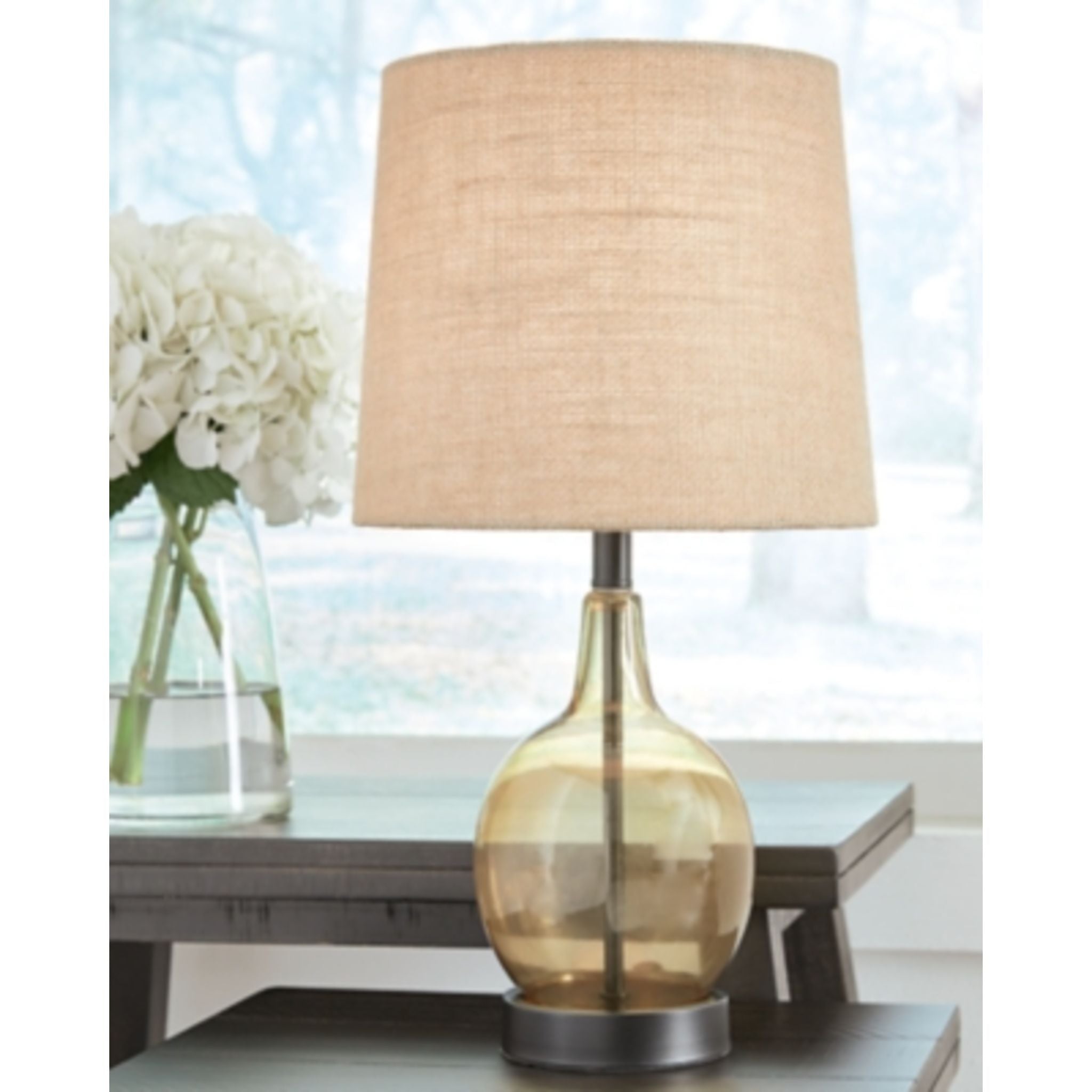 Arlomore Modern Table Lamp - 18.5 Inch Bedside Nightstand Lighting, Adjustable Brightness LED Desk Lamp for Living Room, Bedroom, Office & Study (Warm White)