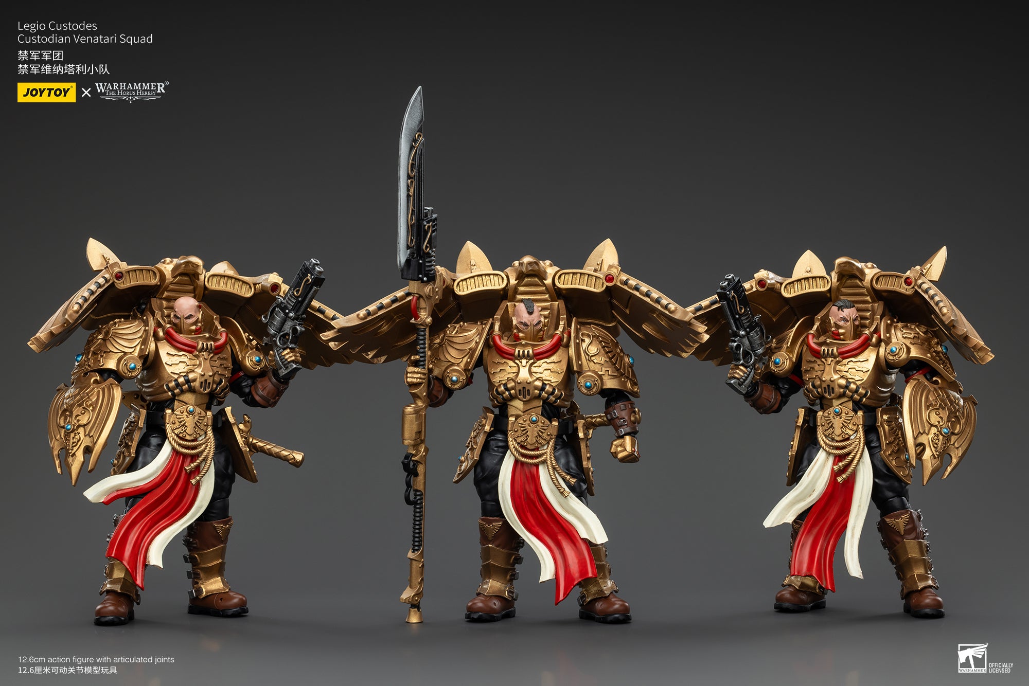 1/18 Scale JOYTOY Warhammer The Horus Heresy Action Figures - Legio Custodes Aquilon Terminator Squad & Custodian Venatari Squad | Collectible Miniatures for Tabletop Gaming and Display