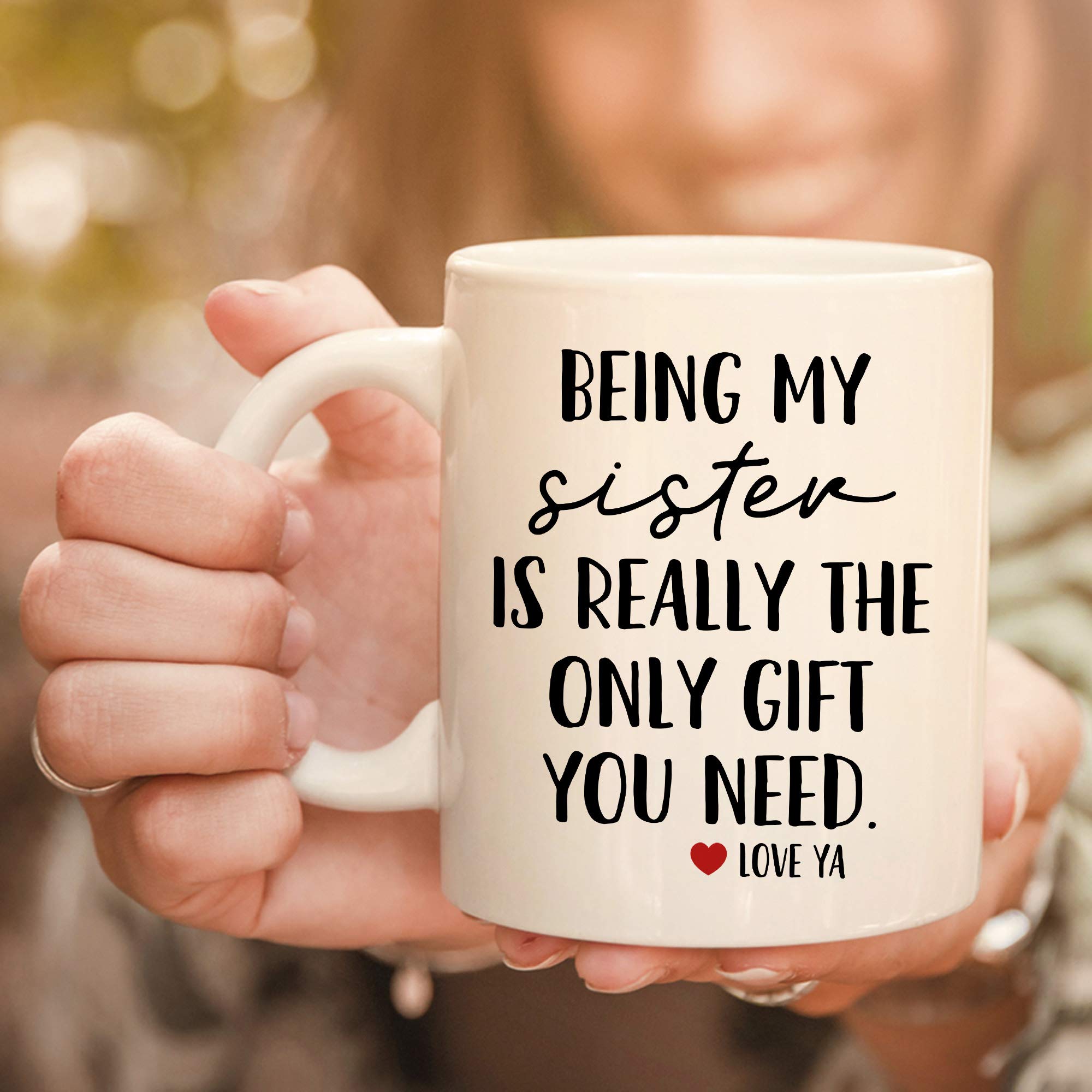 Funny Sister Coffee Mug - 11oz Novelty Gift for Sisters - Perfect for Birthdays & Holidays