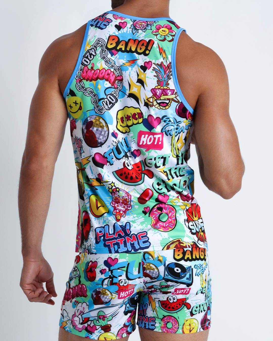 Bang Men's Muscle Tank Top - Sleeveless Workout Shirt for Gym, Fitness & Clubbing - Breathable Athletic Wear for Bodybuilding & Casual Outings