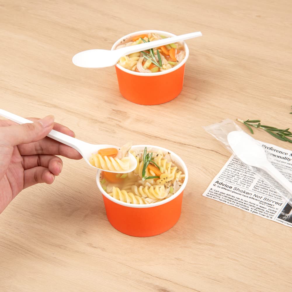 Eco-Friendly 6.5 Inch Compostable Spoons - 250 Pack Individually Wrapped Plant-Based Cutlery | BPI-Certified CPLA Disposable Silverware for Hot & Cold Foods | Perfect for Restaurants, Catering, Parties & Outdoor Events