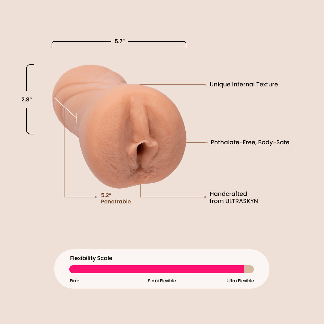 Ariana Marie ULTRASKYN Realistic Pocket Pussy - Lifelike Feel & Ultra-Stimulating Texture for Enhanced Pleasure | Perfect for Solo Play & Couples Fun