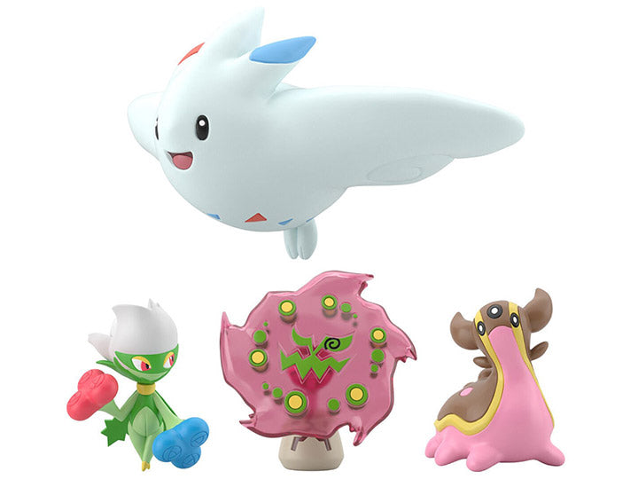 Bandai Pokemon Scale World Sinnoh Region 4-Pack Trading Figure Set - Roserade, Gastrodon, Spiritomb & Togekiss - Collectible Action Figures for Display, Gifts & Pokemon Battles