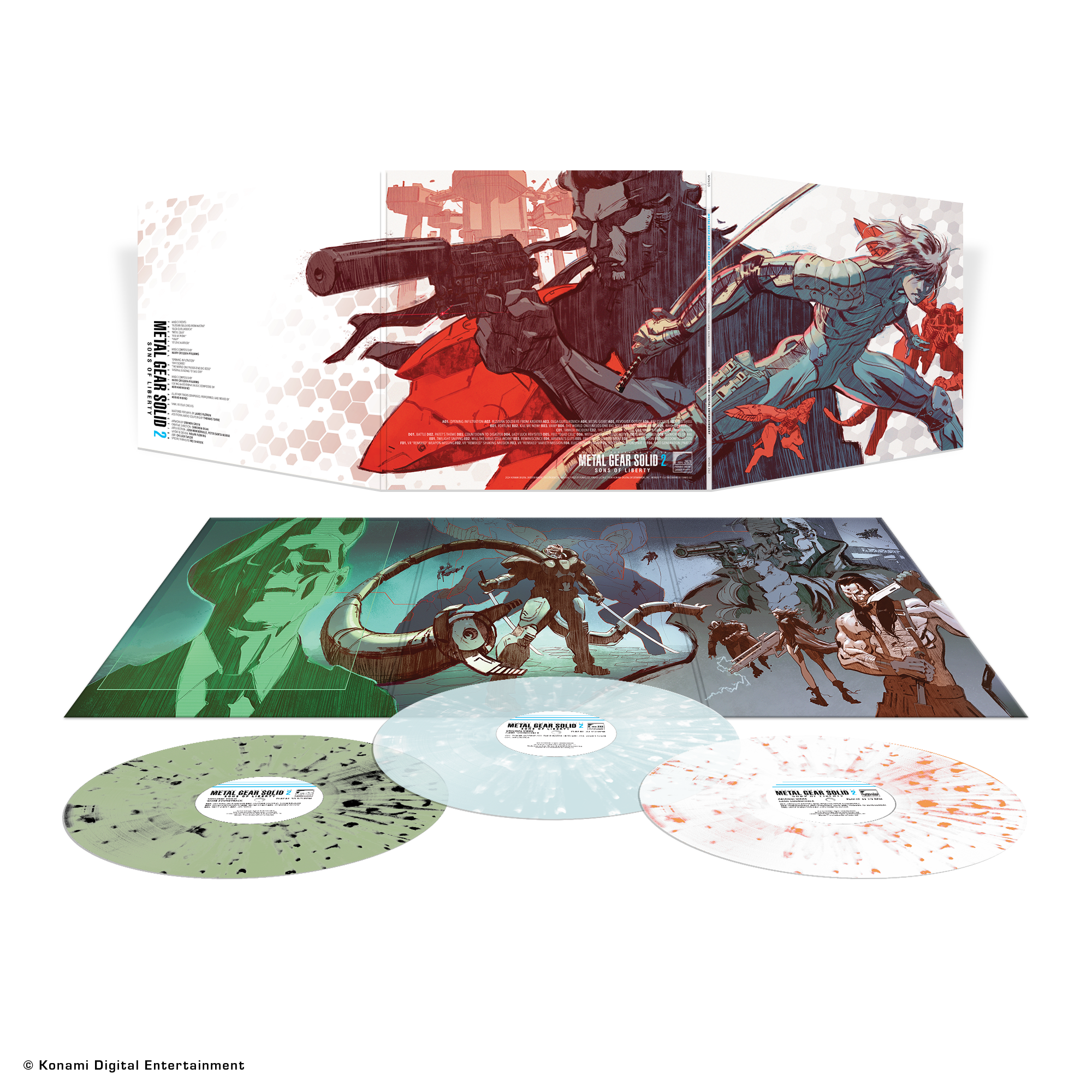 Metal Gear Solid 2: Sons of Liberty Original Video Game Soundtrack 3XLP Vinyl - Limited Edition Collector's Item for Gaming & Movie Enthusiasts - Perfect for Home Theater, Gaming Room Decor, and Music Lovers