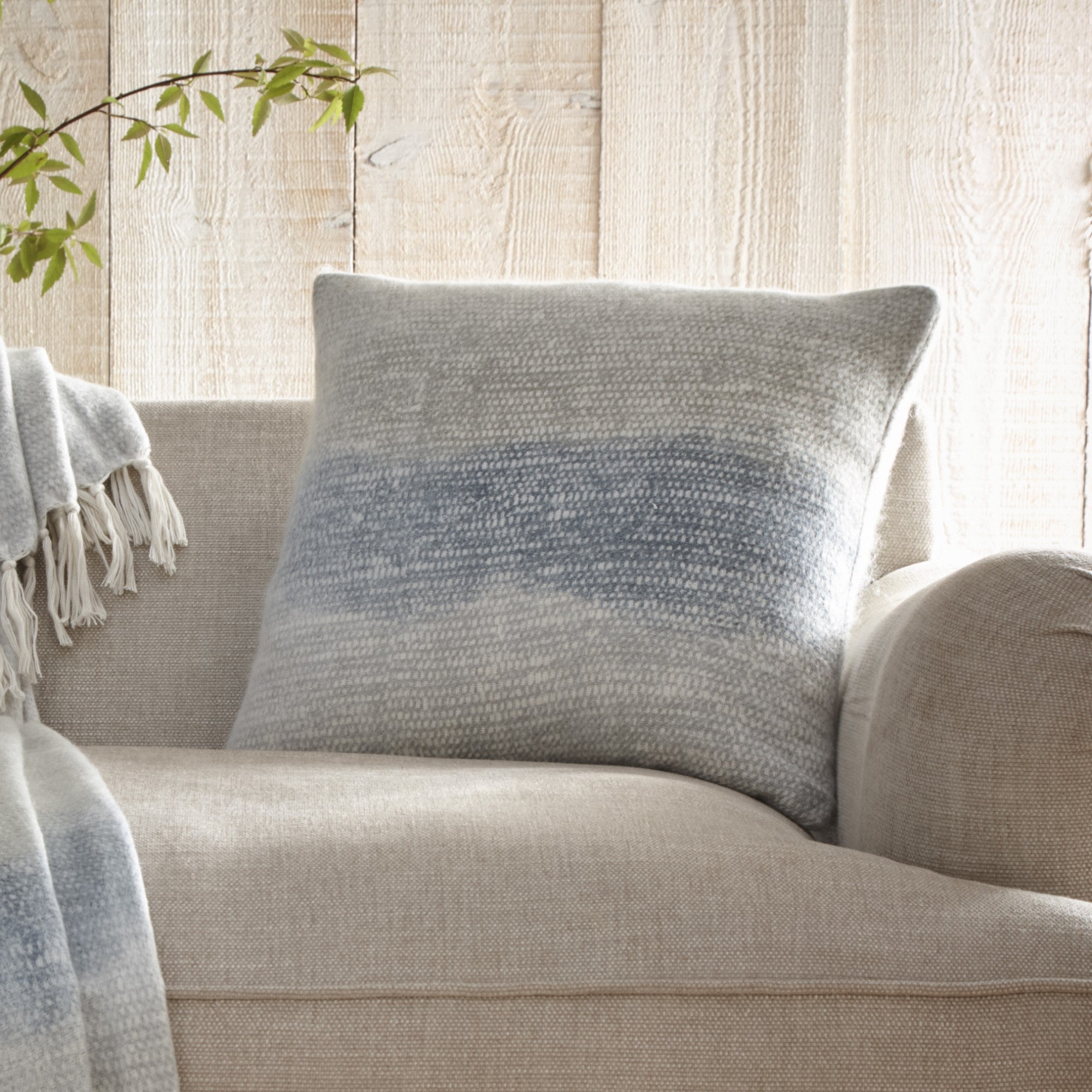 Drift Home Bretton Cushion - Soft Green Throw Pillow for Sofa, Bed & Home Decor - Perfect for Living Room, Bedroom & Outdoor Furniture