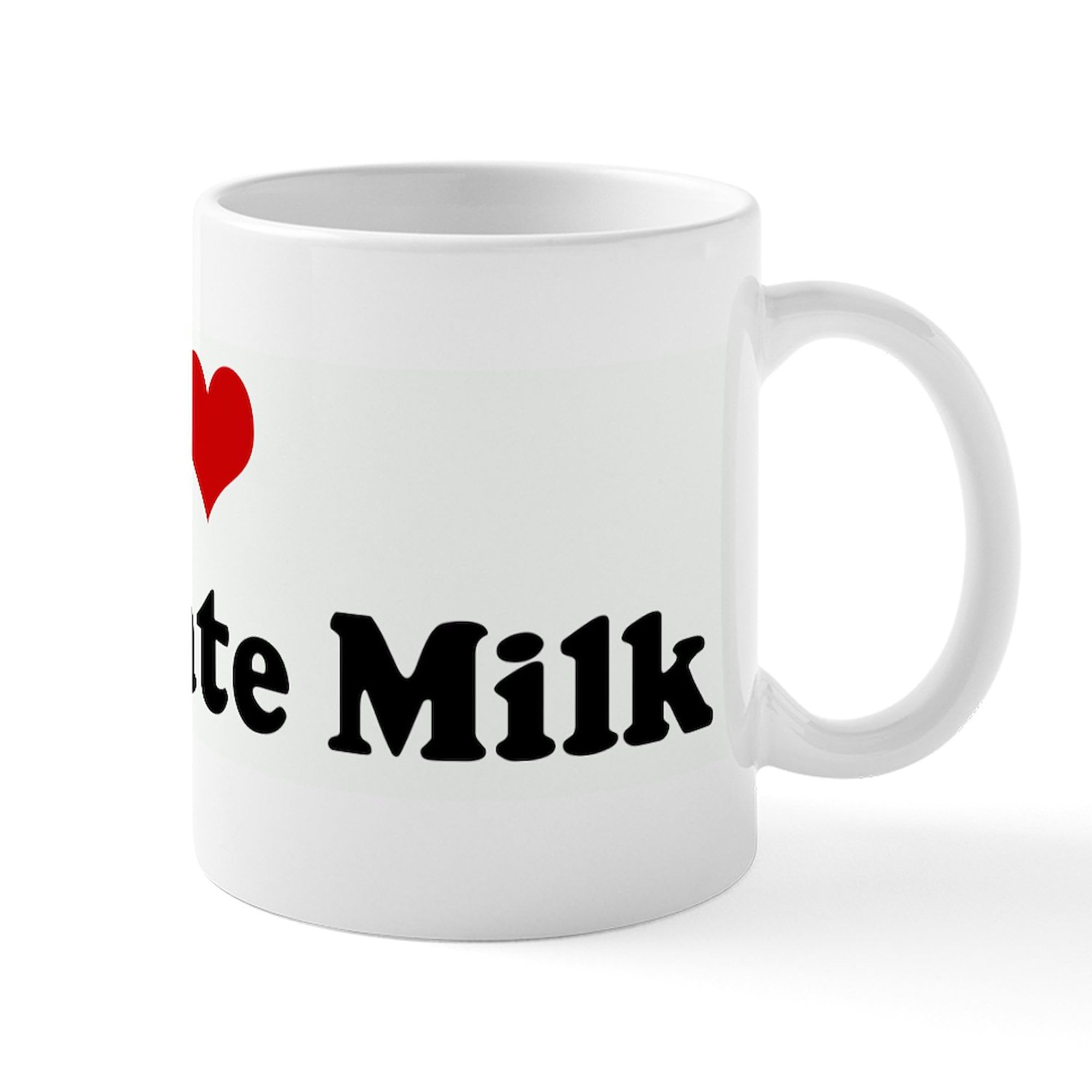I Love Chocolate Milk Ceramic Coffee Mug - 11 oz (325 ml) by CafePress - Perfect for Hot Cocoa, Tea & Office Use