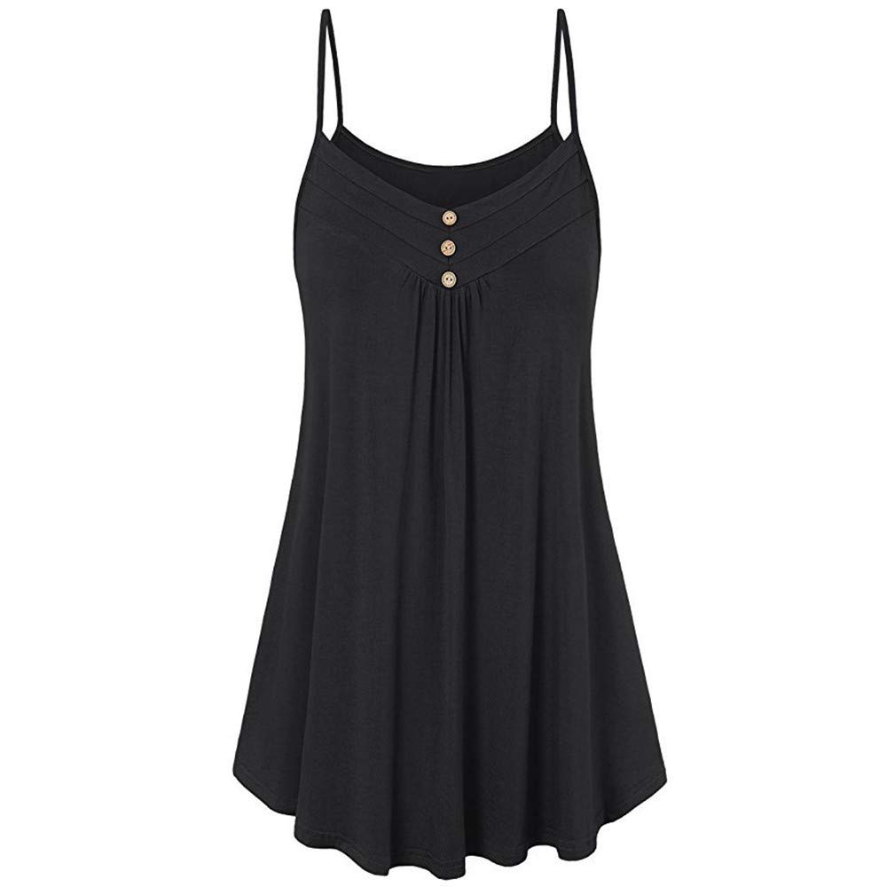 JOYFEEL Plus Size Women's V Neck Tank Top - Summer Casual Cami for Outfits