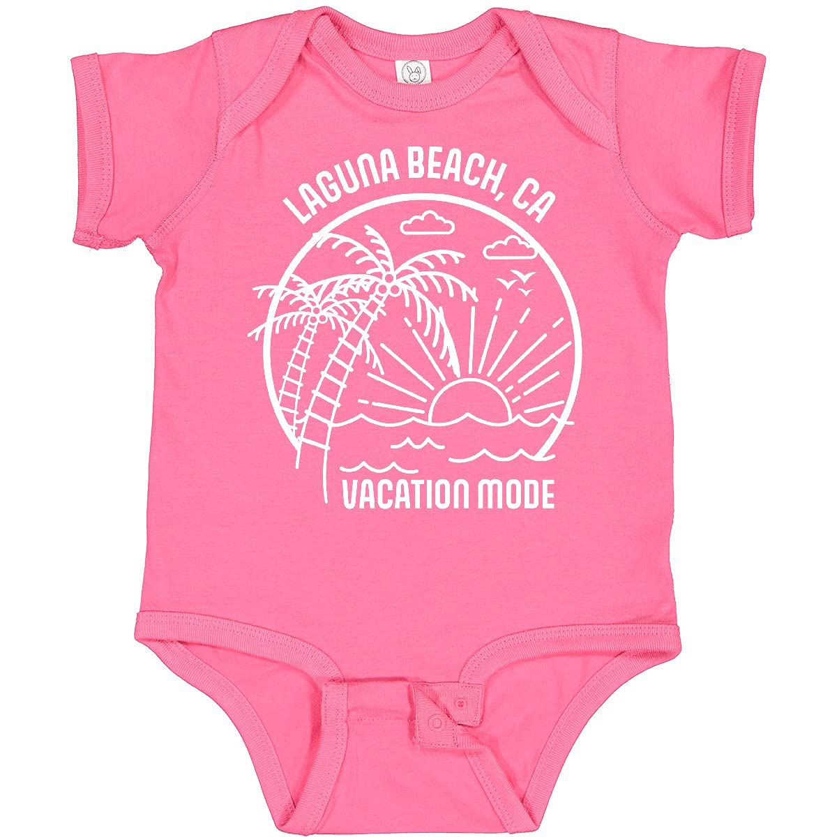 Inktastic Summer Vacation Mode Laguna Beach California Baby Bodysuit - Cute Infant Onesie for Beach Trips & Family Vacations - Soft Cotton Baby Outfit for Boys & Girls