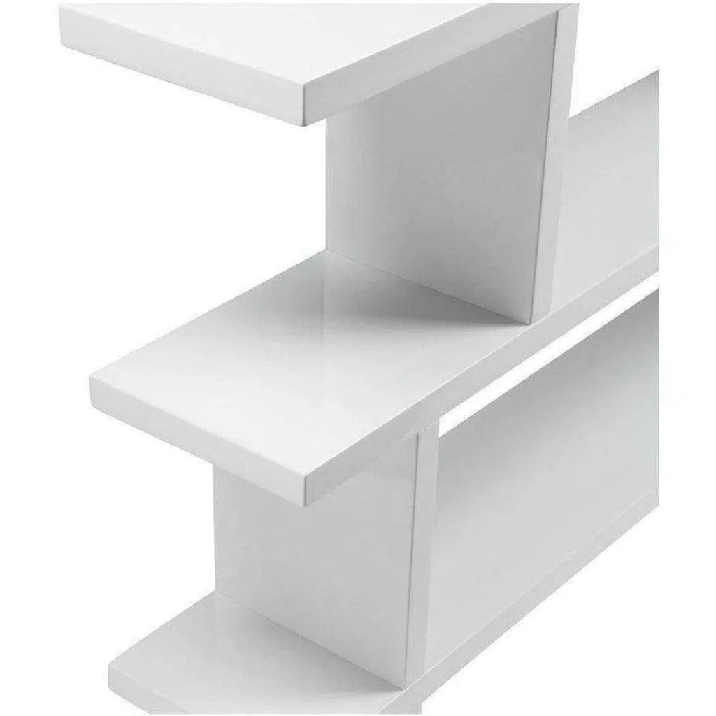 63 Inch Floating Shelf - Modern White Wall Shelves for Living Room, Bedroom, Bathroom - Sturdy & Stylish Storage Solution for Home Decor, Books & Display Items