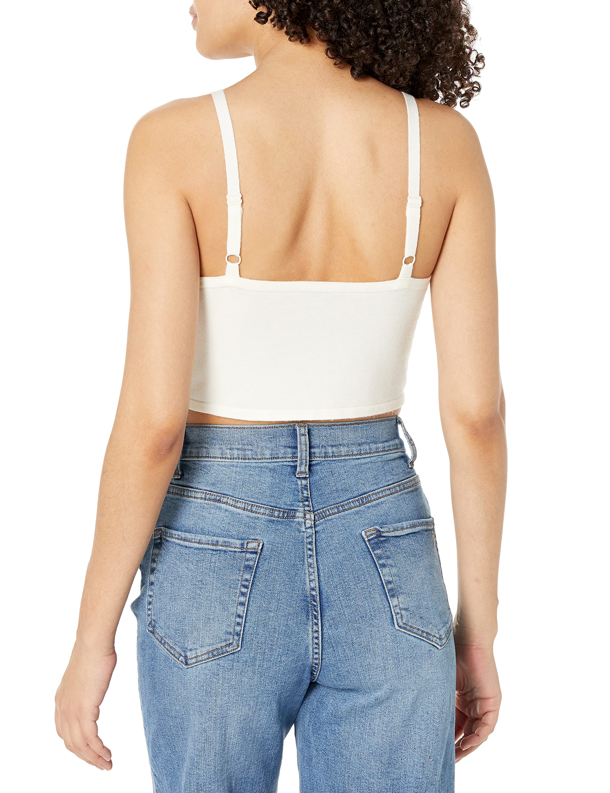 The Drop Women's Raquel Cinched Cropped Sweater Cami Top | Sexy Casual & Layering Piece for Date Night, Girls Night Out & Fall Outfits