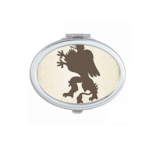 DIYthinker European Animals National Emblem Cheetah Mirror - Portable Folding Double-Sided Makeup Mirror with Stand for Travel, Home & Vanity Use