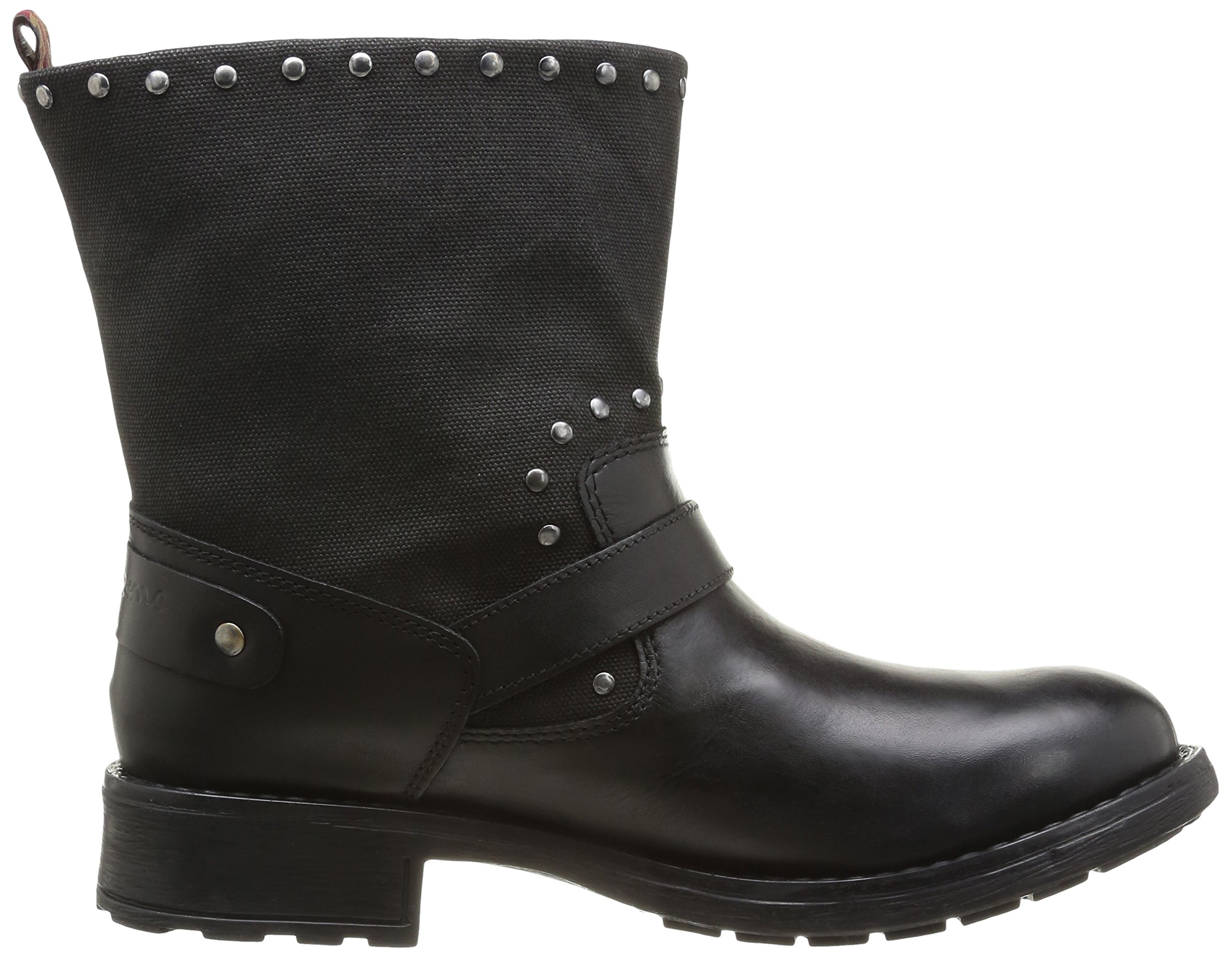 Pepe Jeans Women's Genuine Leather Biker Boots - Stylish Ankle Booties for Motorcycle Riding, Night Out & Fall Fashion