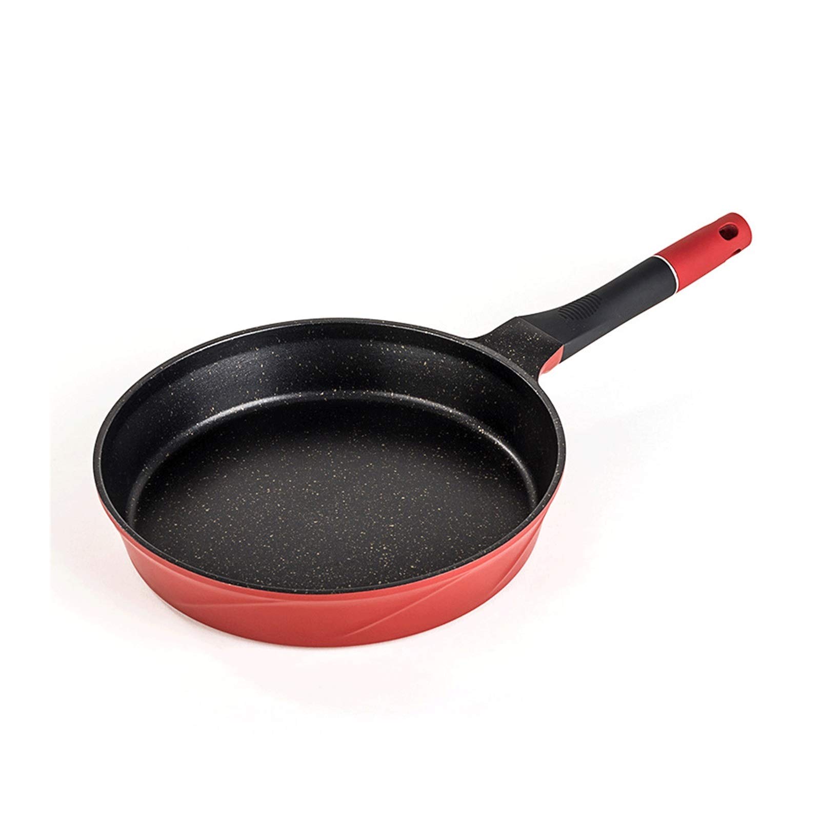 Non-Stick Frying Pan Set - Scratch-Resistant Aluminum Cookware with Induction Bottom, Easy to Clean Skillet & Soup Pot for Gas Stove, Electric & Induction Cooktops - Perfect for Sautéing, Frying & Simmering (Red)