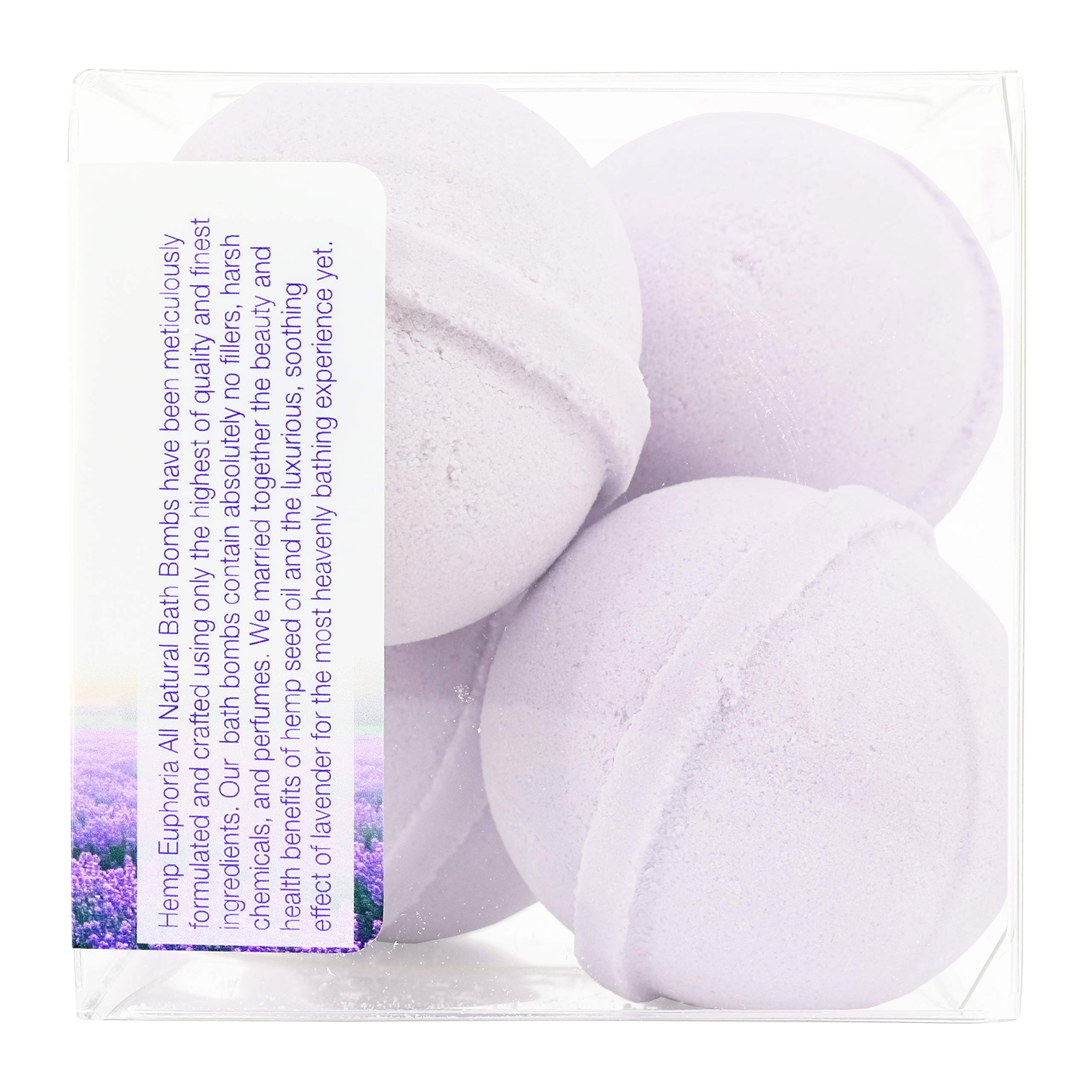Organic Hemp Seed Oil Bath Bombs with Lavender & Shea Butter - All Natural Relaxation - 8 Count Pack for Stress Relief & Skin Hydration - Perfect for Spa Nights & Self-Care Routines