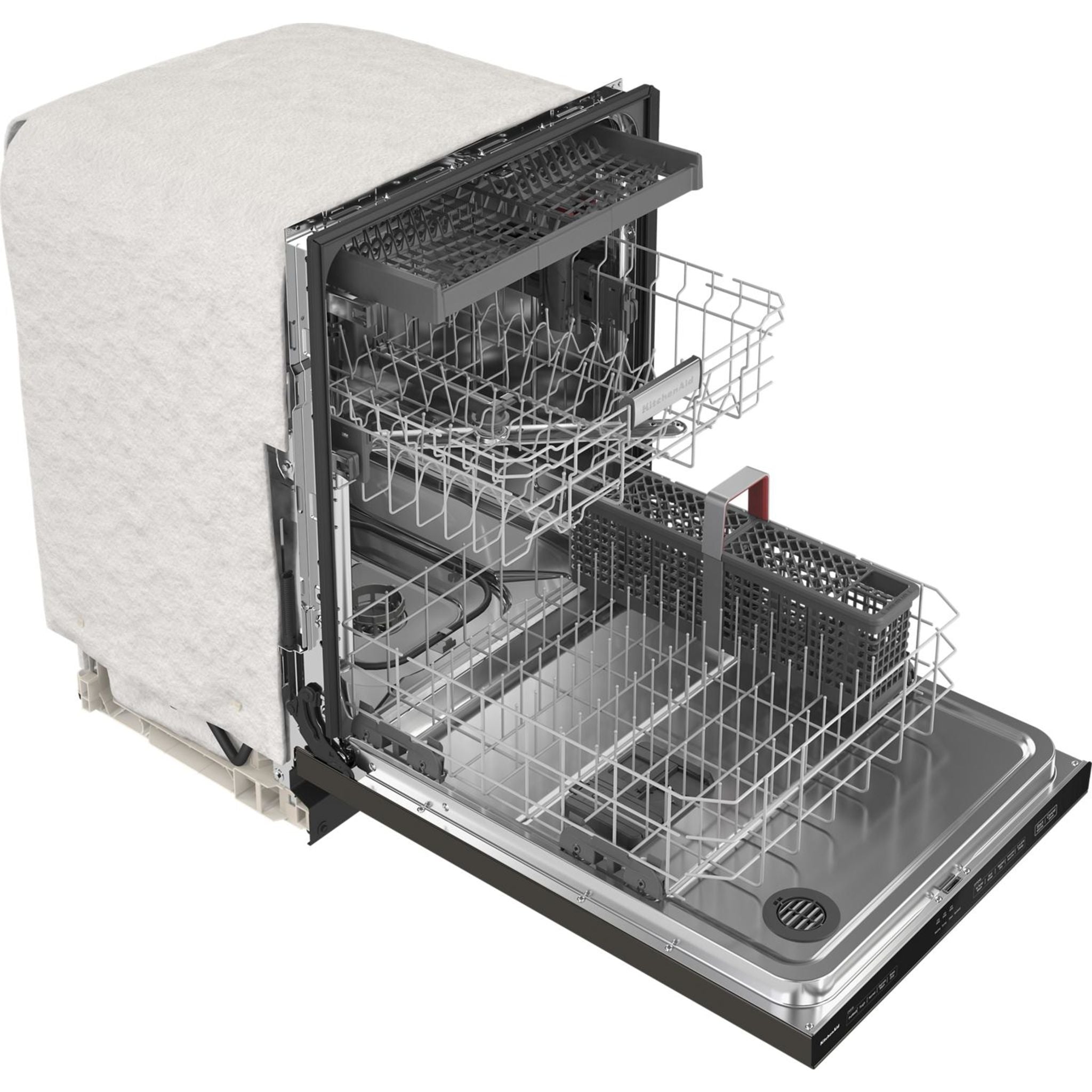 KitchenAid KDTE204KBS 24 Inch Built-In Dishwasher with Stainless Steel Tub - Black Stainless Finish | Energy Star Certified | Perfect for Modern Kitchens & Large Families