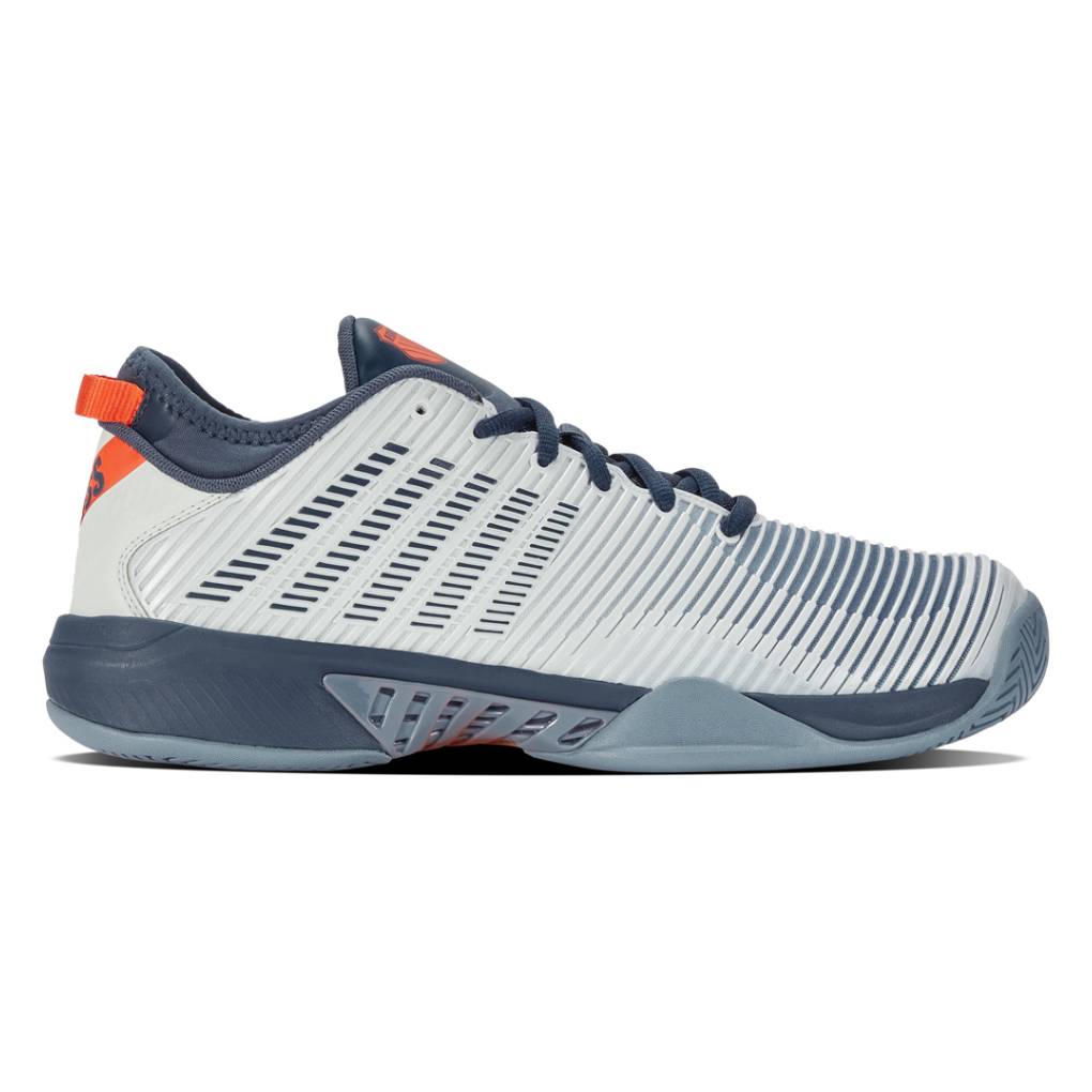 K Swiss Hypercourt Supreme Men's Tennis Shoes - White & Blue | Lightweight Performance Court Shoes for Men | Perfect for Tennis, Pickleball & Casual Wear