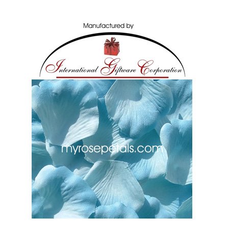 200 Premium Silk Rose Petals for Weddings - Light & Dark Blue Two-Tone Wedding Decorations - Perfect for Wedding Aisle, Reception Tables & Party Decorations