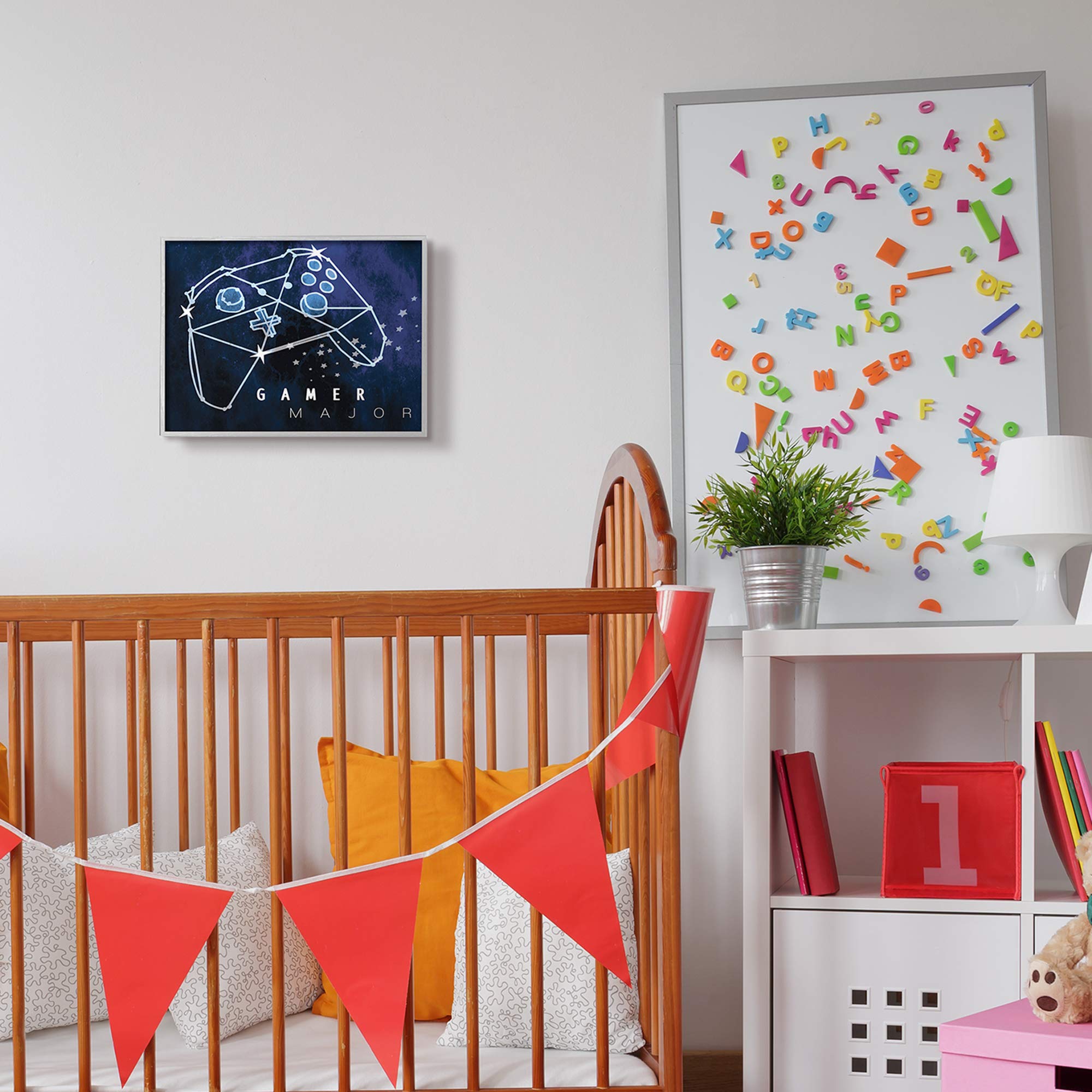 Stupell Industries Gamer Major Phrase Controller Constellation Outer Space Wall Art - 11