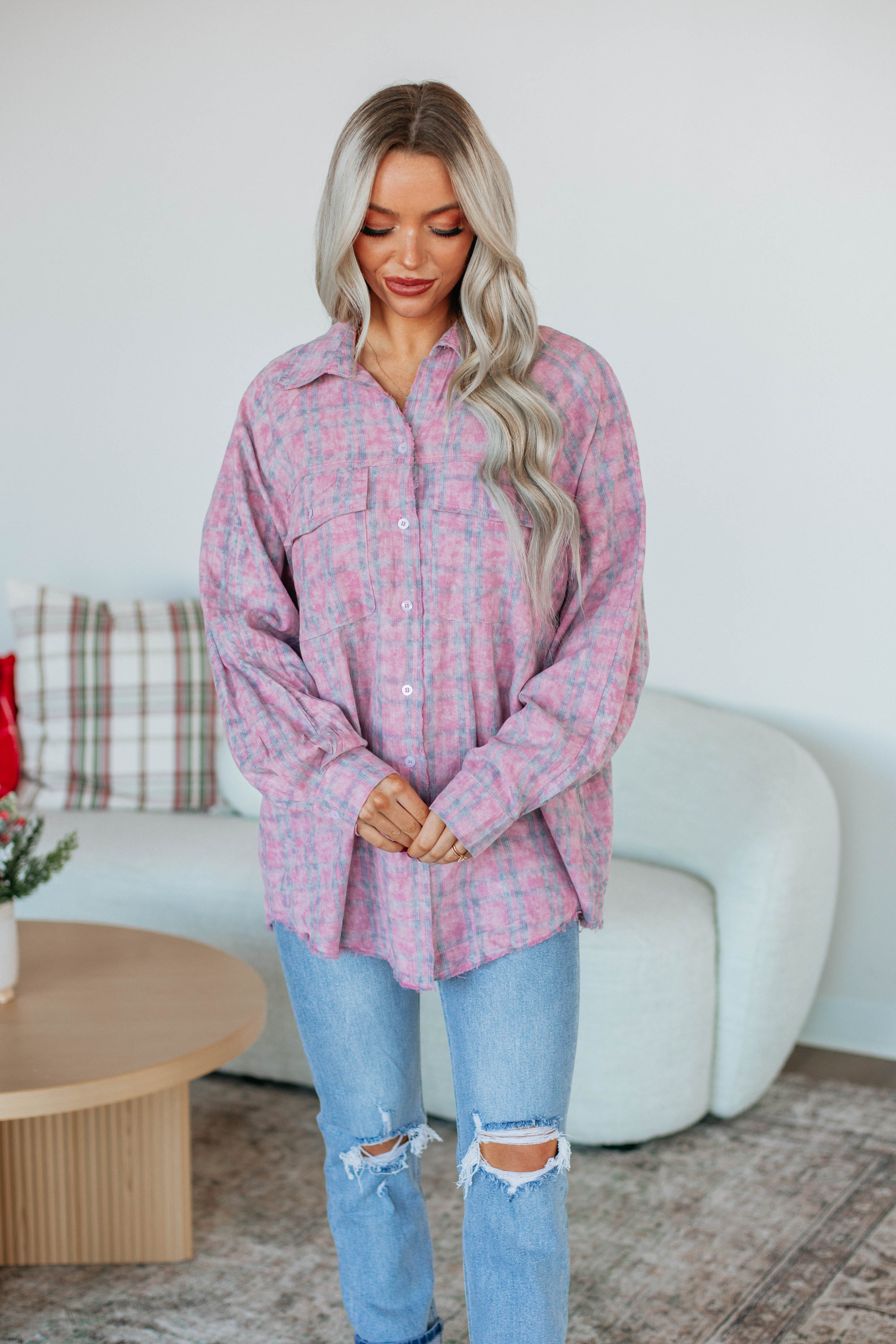 Amrie Flannel Top for Women - Soft & Cozy Plaid Shirt - Perfect for Fall, Winter & Outdoor Activities