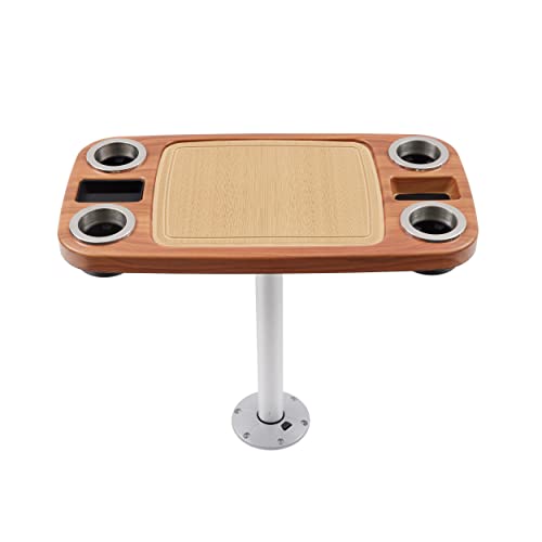 Cinnamon Table/Silver Leg W/Saddle Color Mat