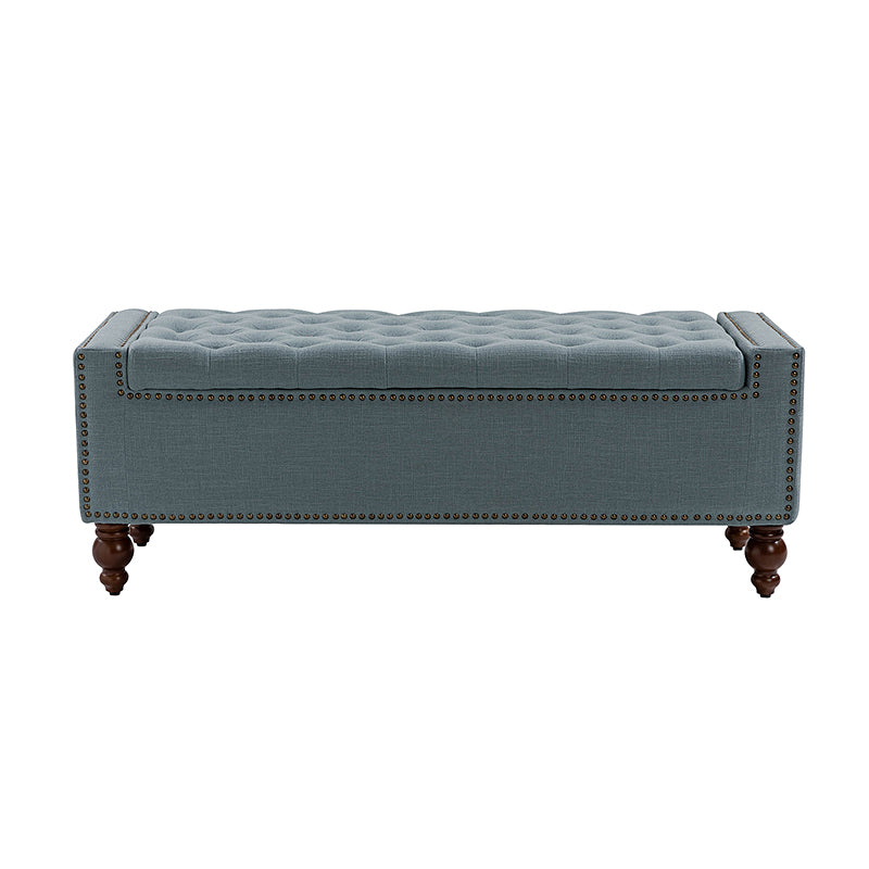 Eugen Upholstered Flip Top Storage Bench - Stylish Ottoman with Hidden Storage for Bedroom, Living Room & Entryway - Perfect for Seating, Storage & Home Decor