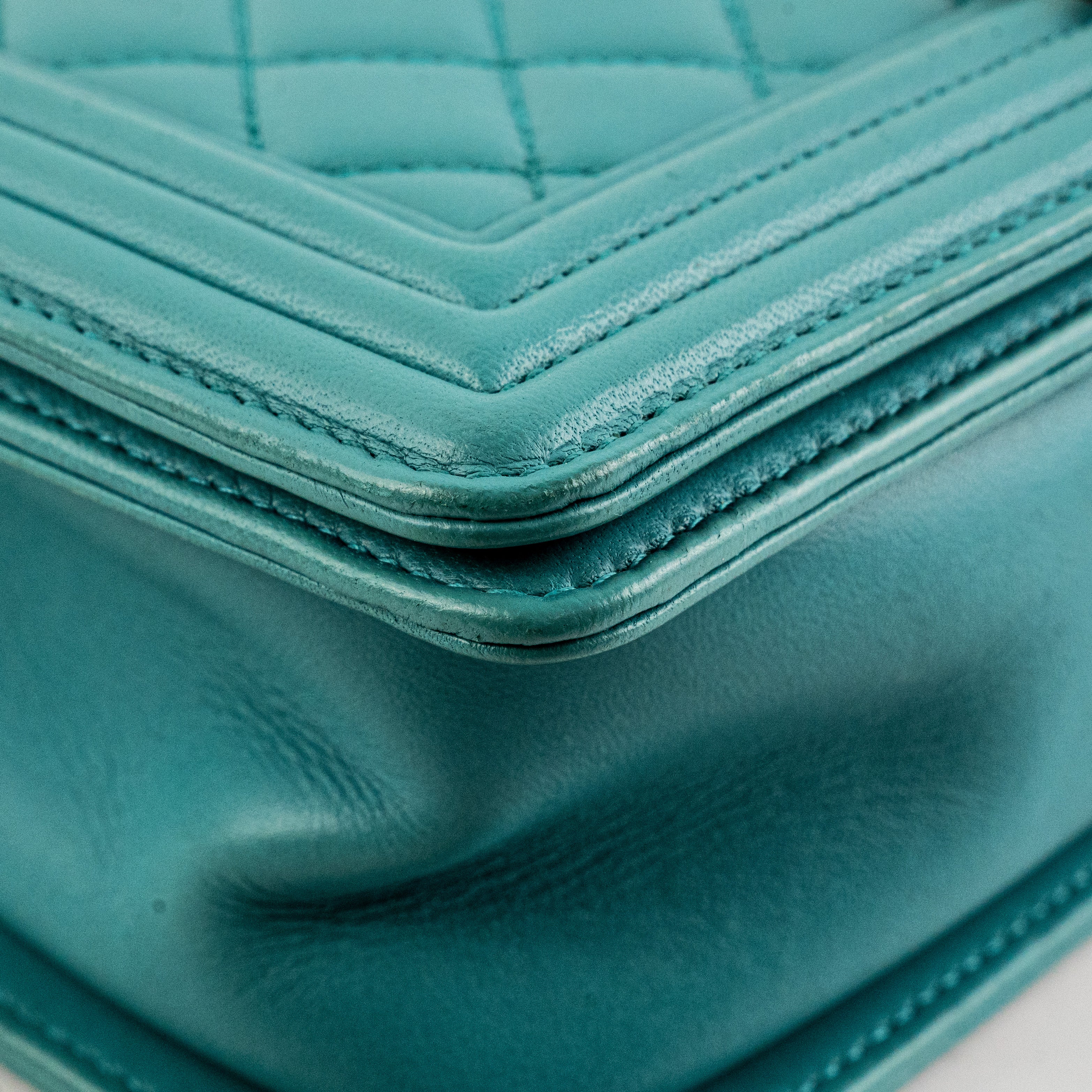 Chanel Old Medium Boy Blue Leather Crossbody Bag - Luxury Designer Handbag for Women, Perfect for Parties, Dates & Everyday Use