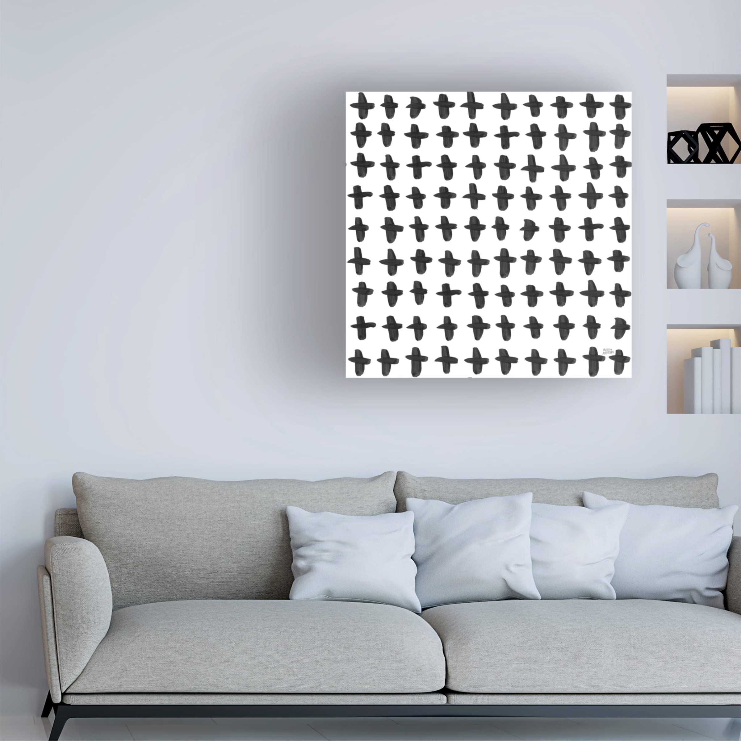 Trademark Fine Art 'Scandy Baby Pattern XA' Canvas Wall Art by Melissa Averinos - Modern Nursery Decor, Baby Room Wall Decor, Scandinavian Style Home Decoration