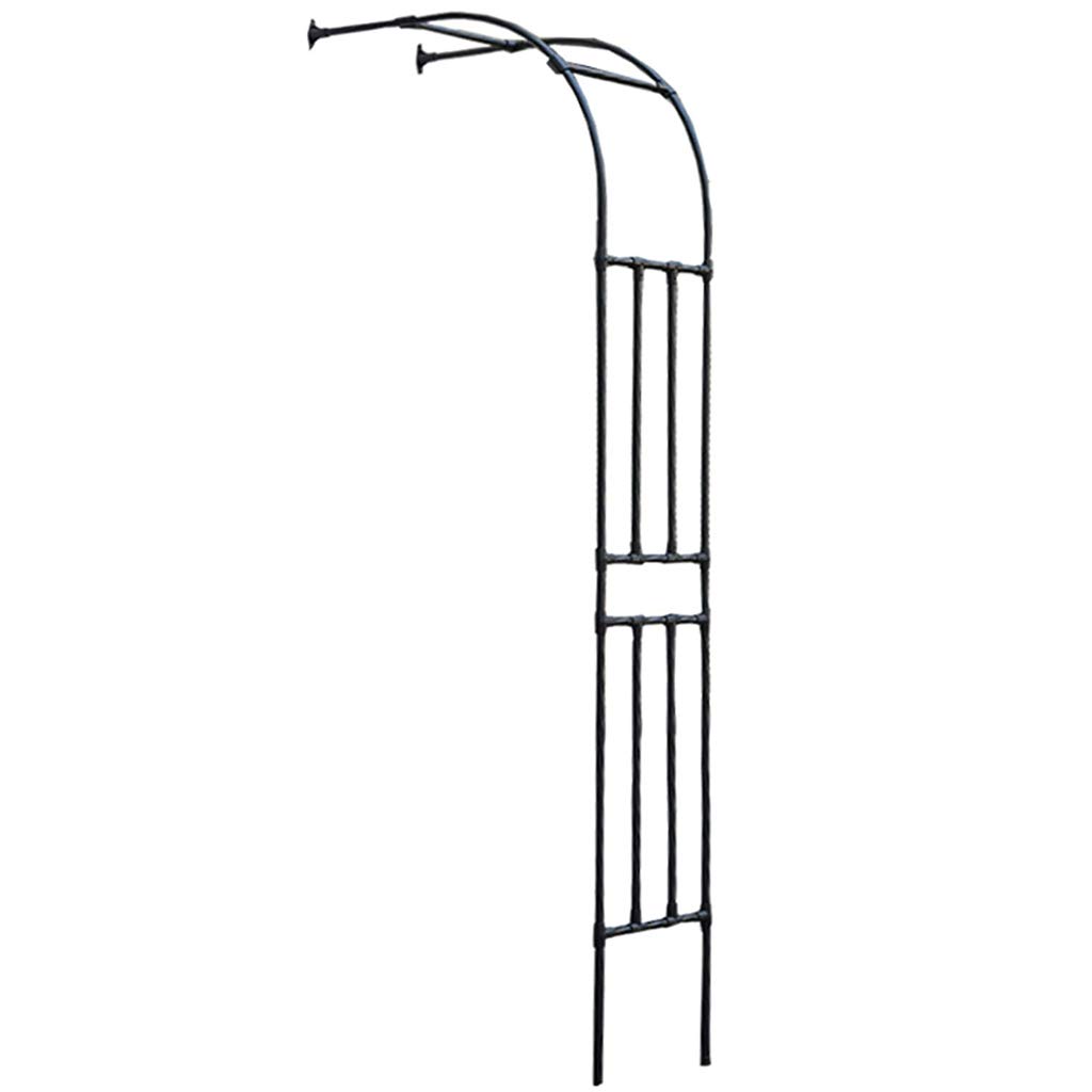 QYAN 2.4m Rose Garden Arch - Half Side Wall Metal Tubular Arbor for Outdoor, Patio, Wedding & Garden Decor | Perfect for Vine Plants, Wedding Ceremonies & Backyard Landscaping