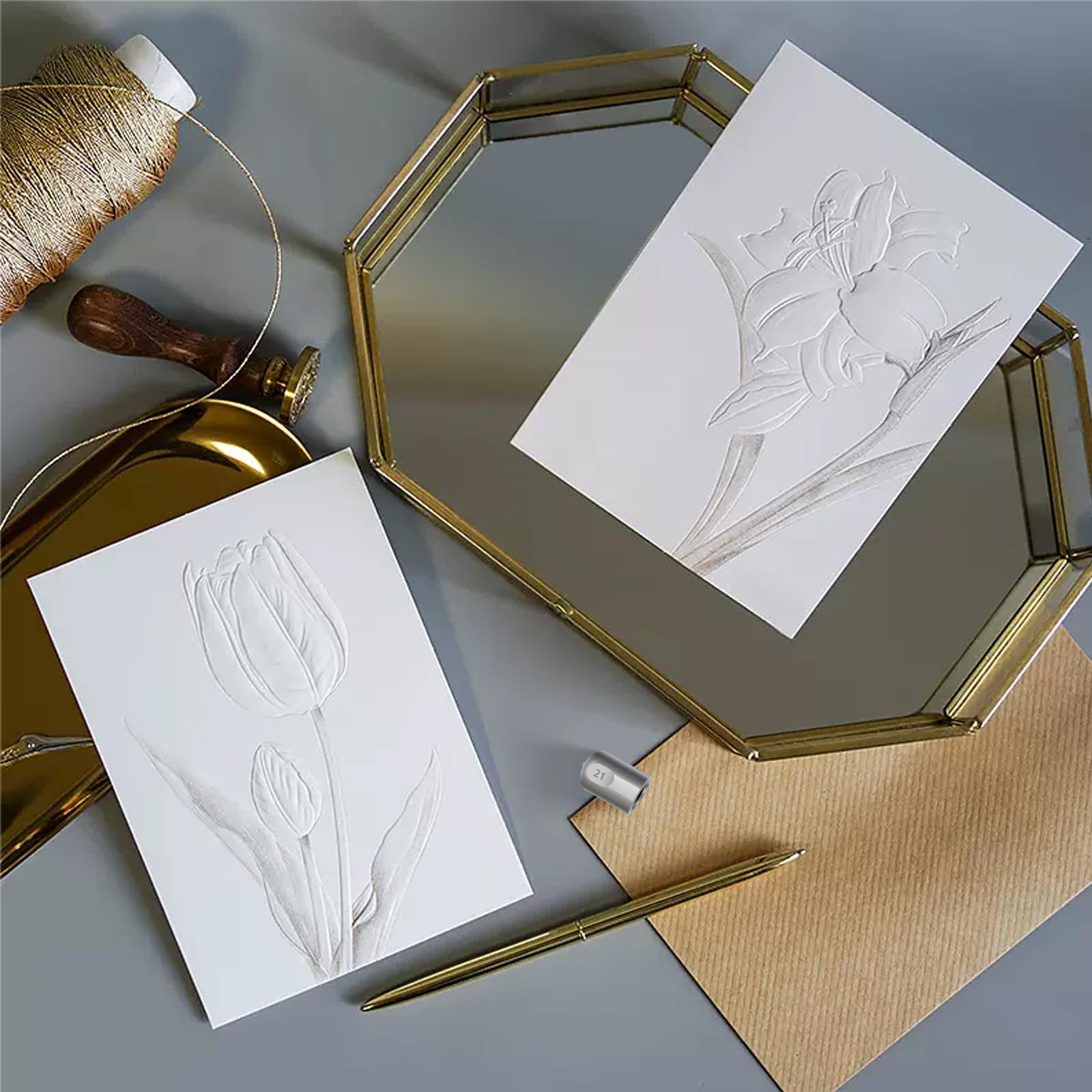 Premium Debossing Tip Set for Cricut Maker - Fine Embossing Tools for Cardstock, Foil Paper, Glitter Paper & Coated Materials | Perfect for DIY Greeting Cards, Scrapbooking & Paper Crafts